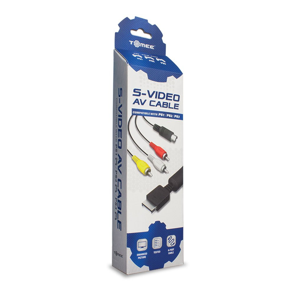 S-Video AV Cable for PS3/ PS2/ PS1, Audio Video TV Cord Compatible with Playstat