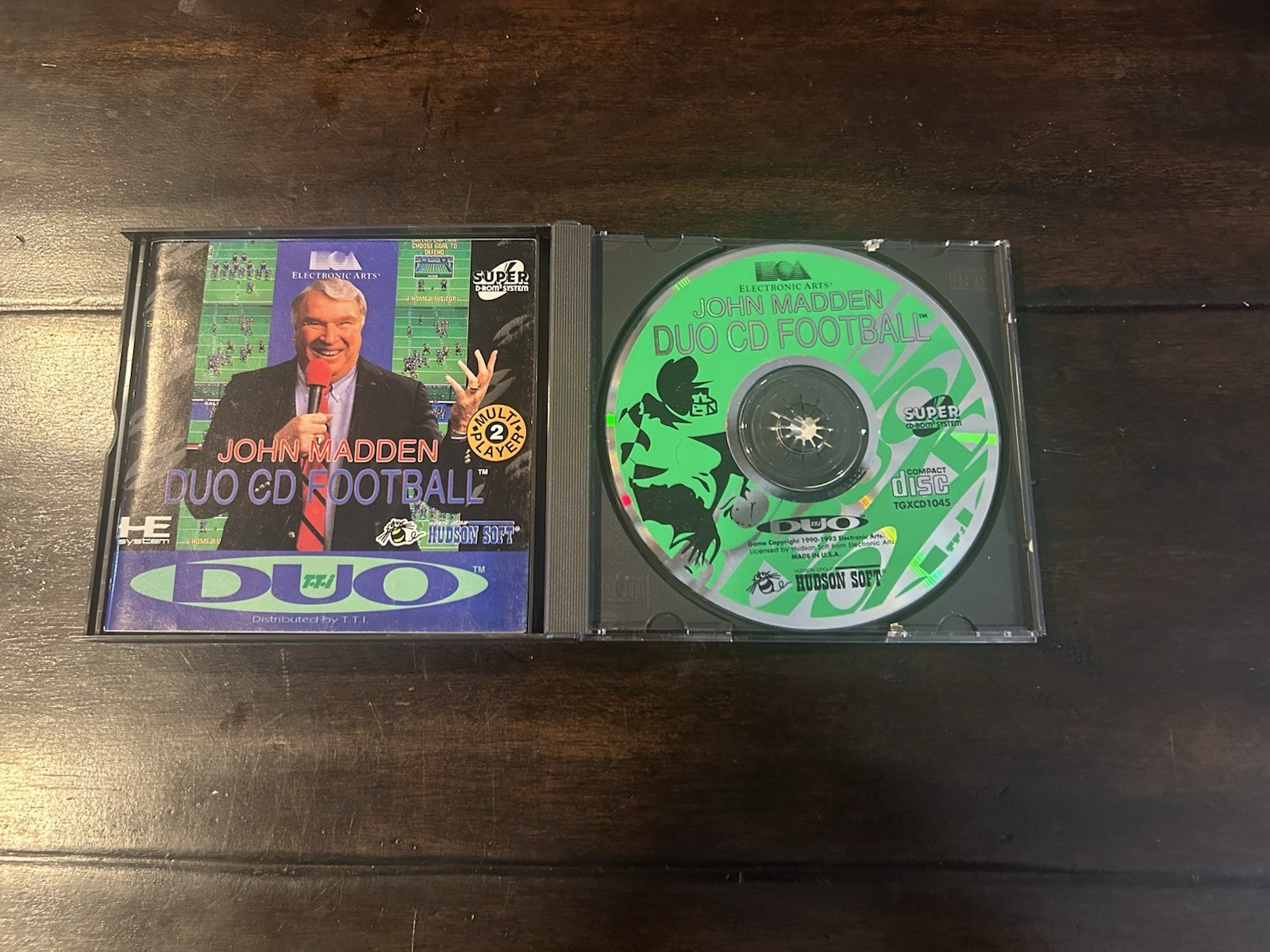 John Madden Duo CD Football TurboGrafx 16 CD Duo W/ Case Tested & Working