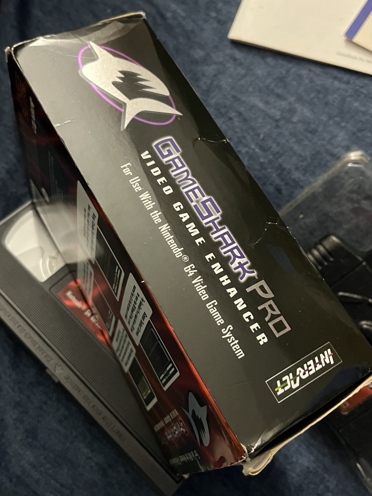 GameShark Pro v3.2 (Nintendo 64, N64) w/ Cart, VHS Tape In Box, & Inserts CIB