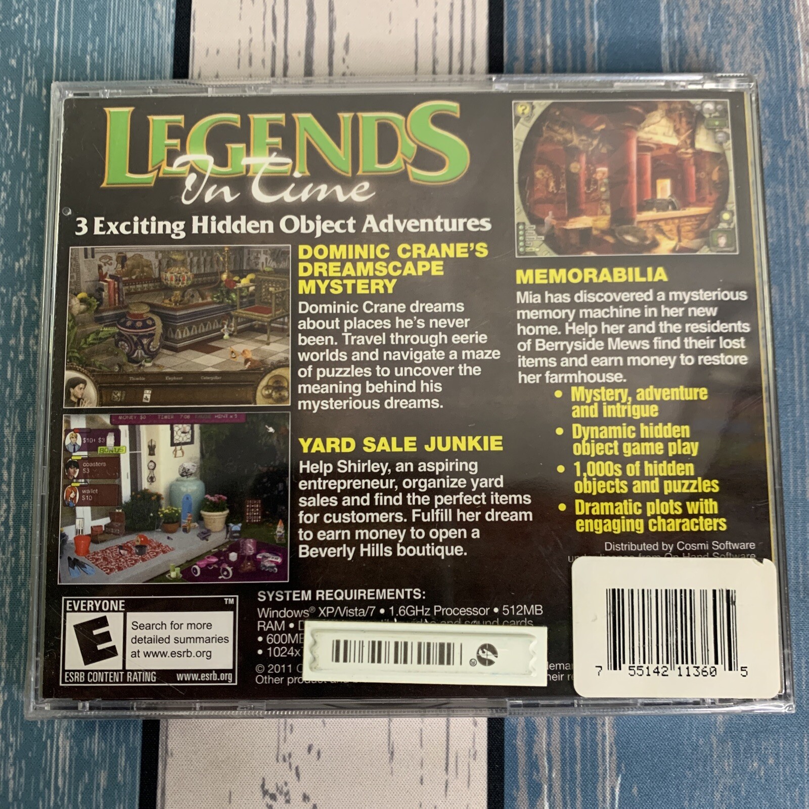 LEGENDS IN TIME 3 PAK A HIDDEN OBJECT COLLECTION – BRAND NEW – Puzzle Game