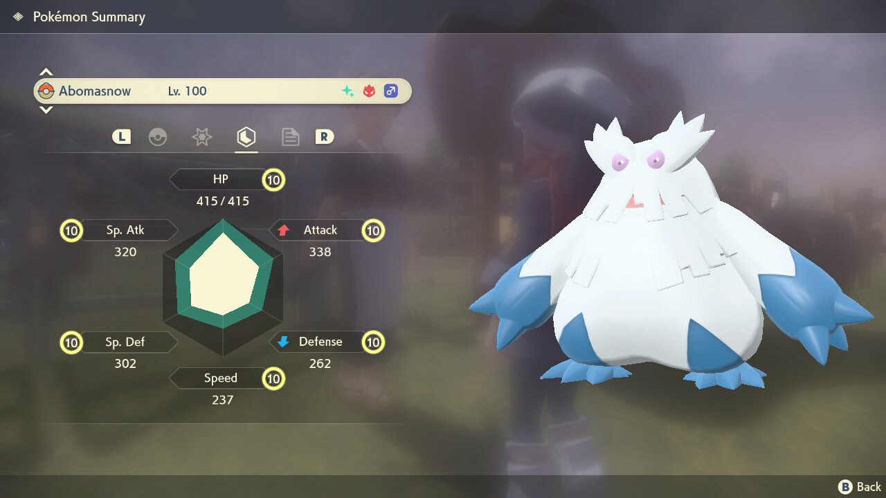 Shiny Alpha Abomasnow Max Effort Pokemon Legend Arceus