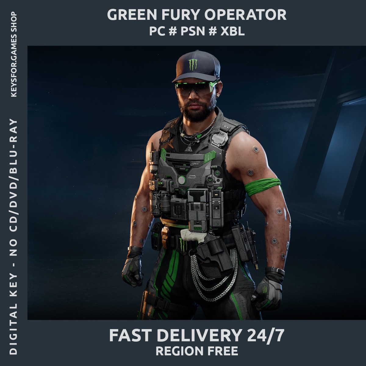 Call of Duty Black Ops 7 – Green Fury Operator Monster Skin – Warzone COD