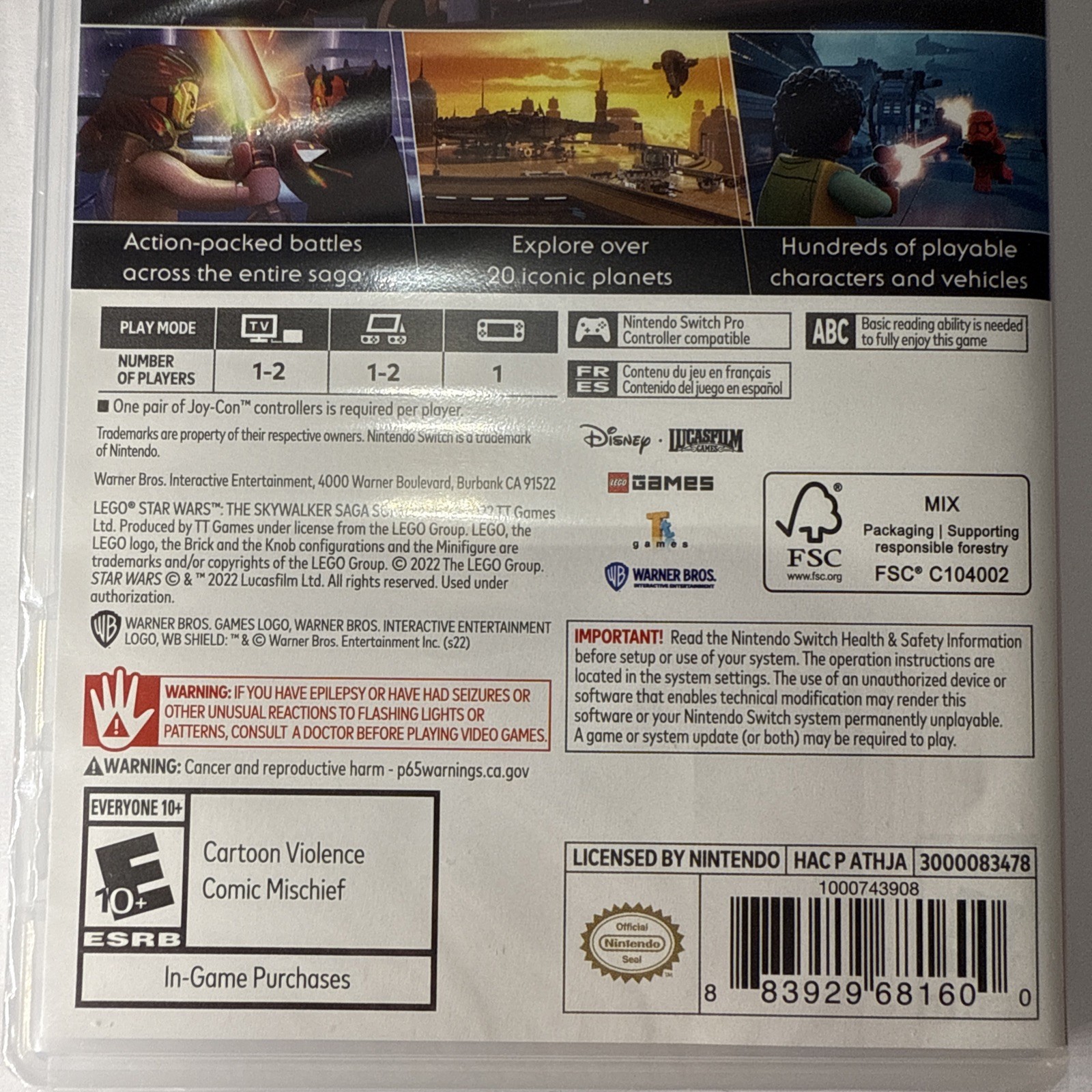 Lego Star Wars: The Skywalker Saga, Nintendo Switch, 2022 ~ NEW SEALED