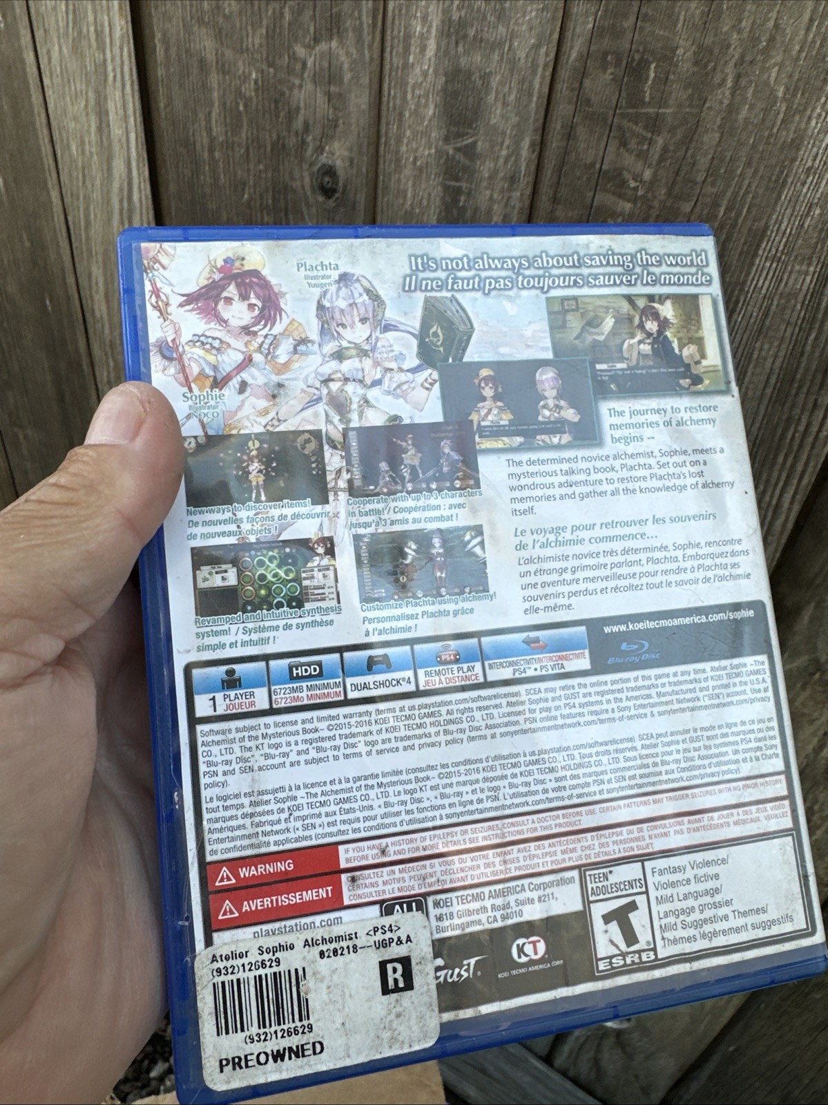 KOEI TECMO Atelier Sophie: The Alchemist of the Mysterious Book PS4 T Rated