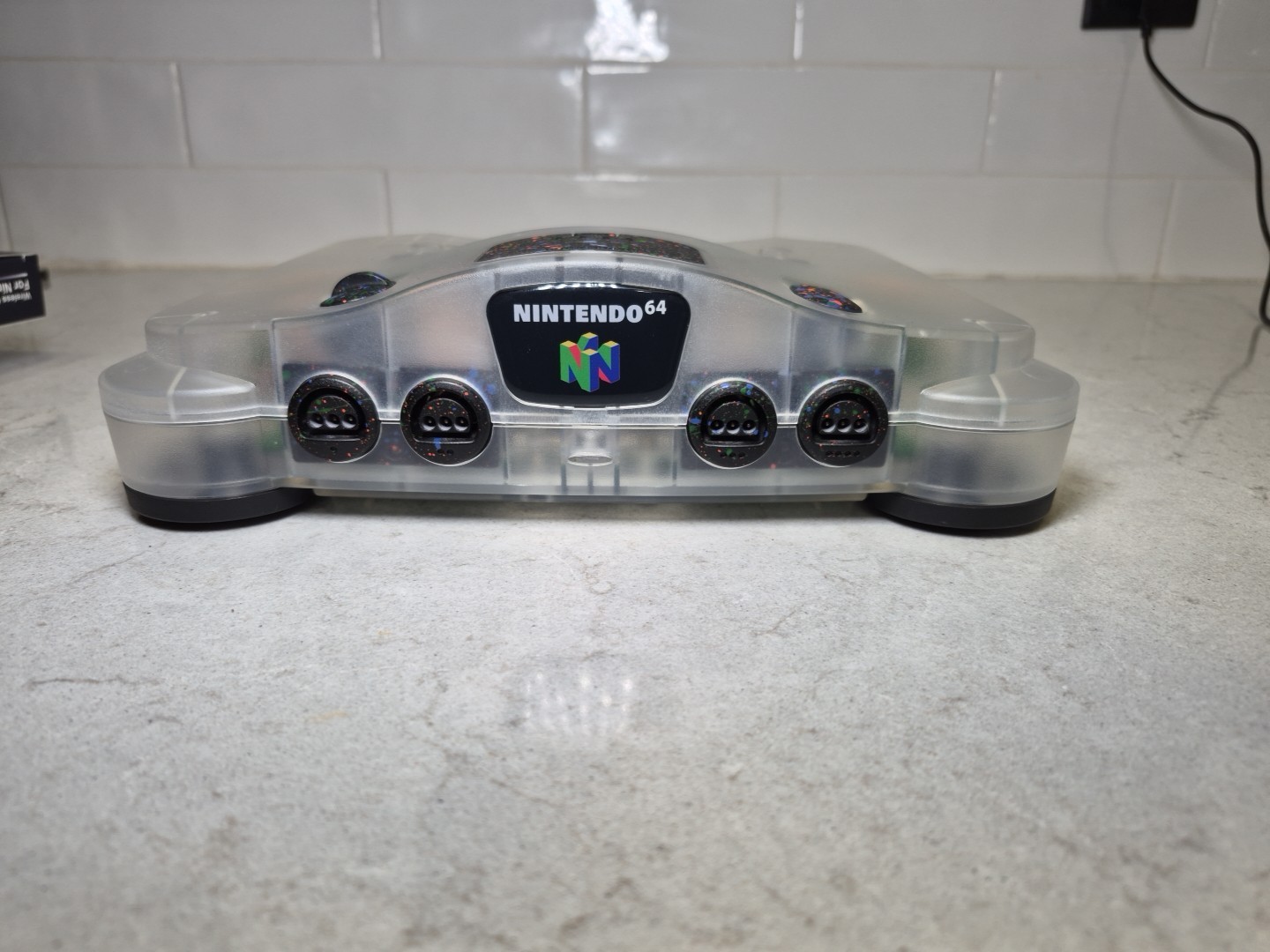 Custom N64 Translucent Shell W/ UV LEDs, Fan, Wireless Controller/ HDMI Adapters