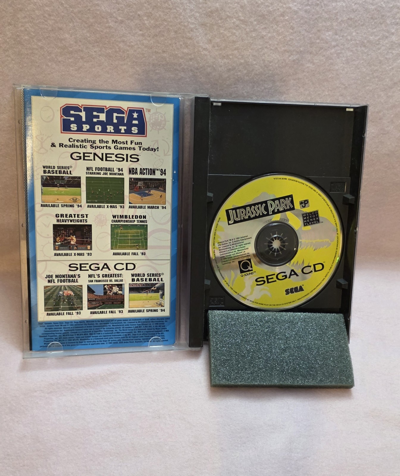 SEGA CD Game – Jurassic Park With Manual