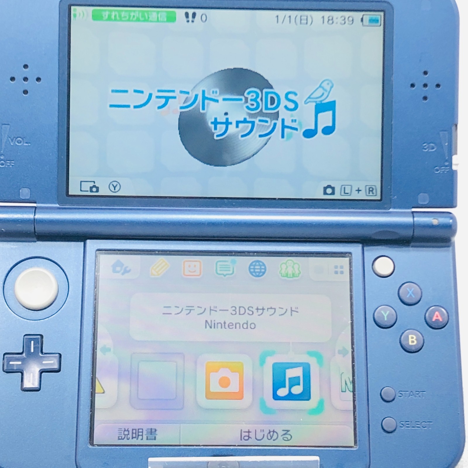 [Top IPS / EX+3] New Nintendo 3DS LL XL Metallic Blue console Japan NTSC-J 06-02