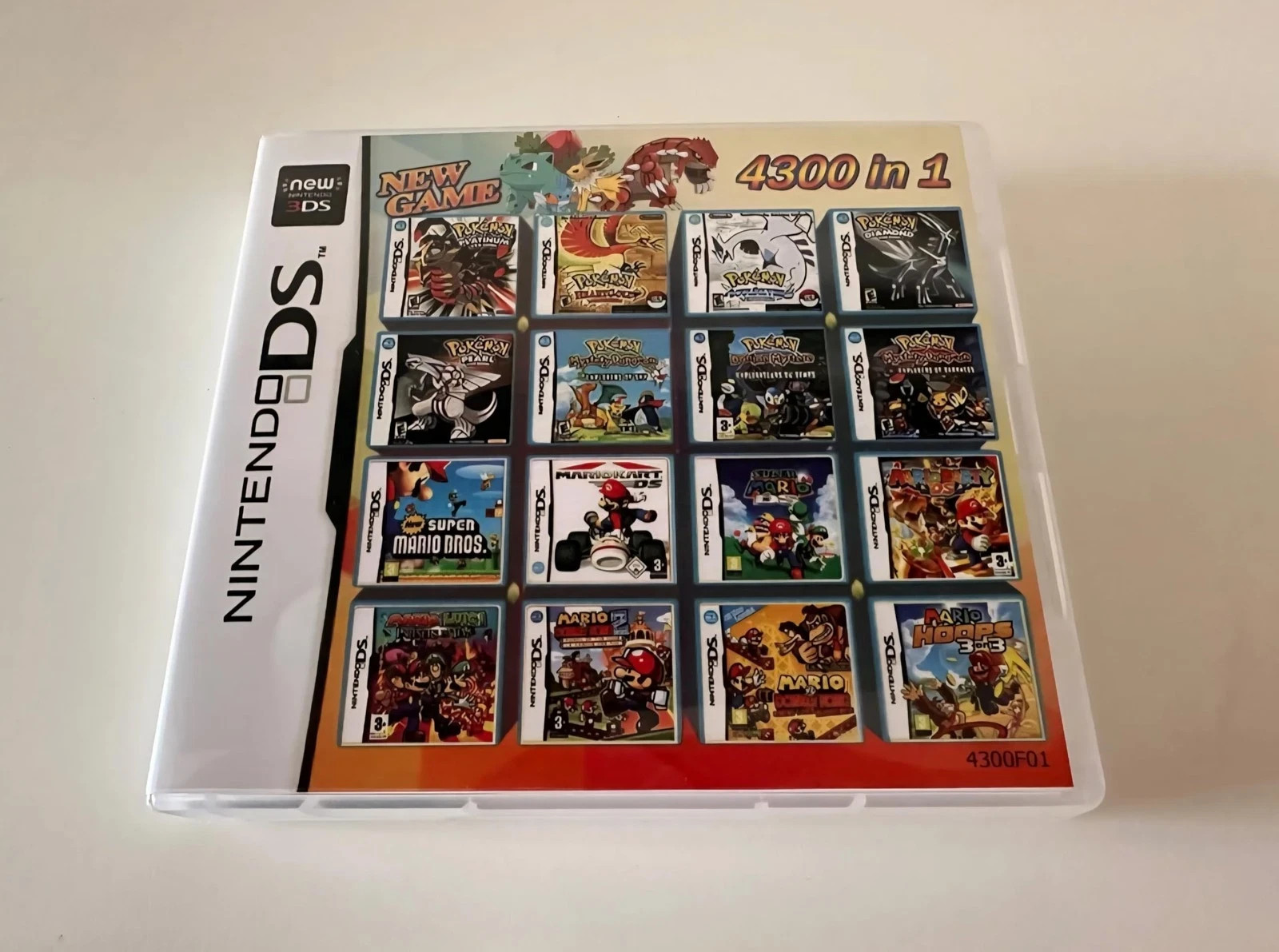 4300 in 1 Game Cartridge for Nintendo –Retro Game Collection with color box