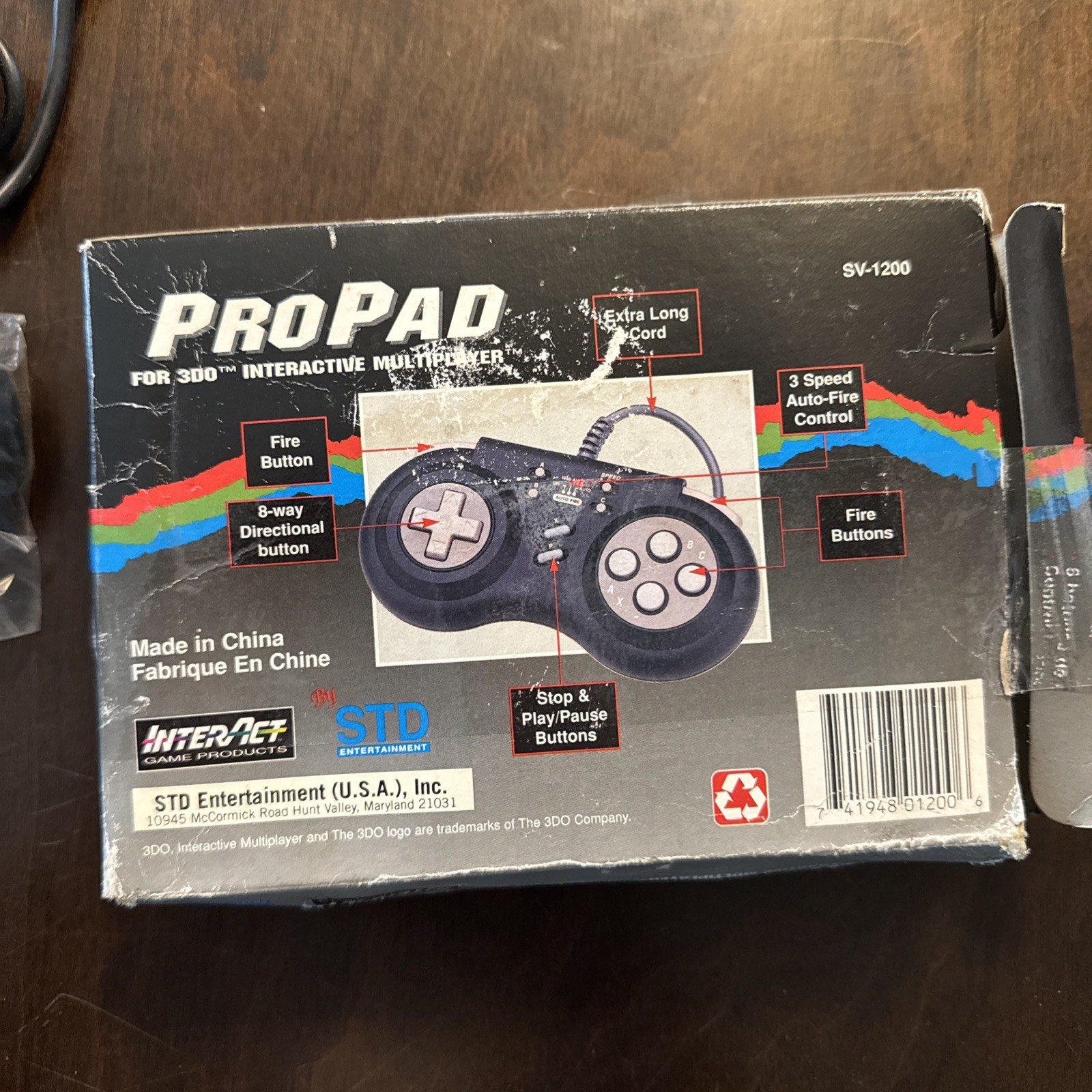 InterAct SV-1200 ProPad Controller for 3DO, Extra Long Cord, 6 Fire Buttons