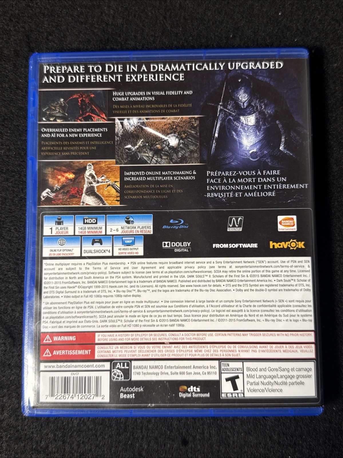 Dark Souls II 2: Scholar of the First Sin (PlayStation 4 PS4, 2015) – Pre Owned