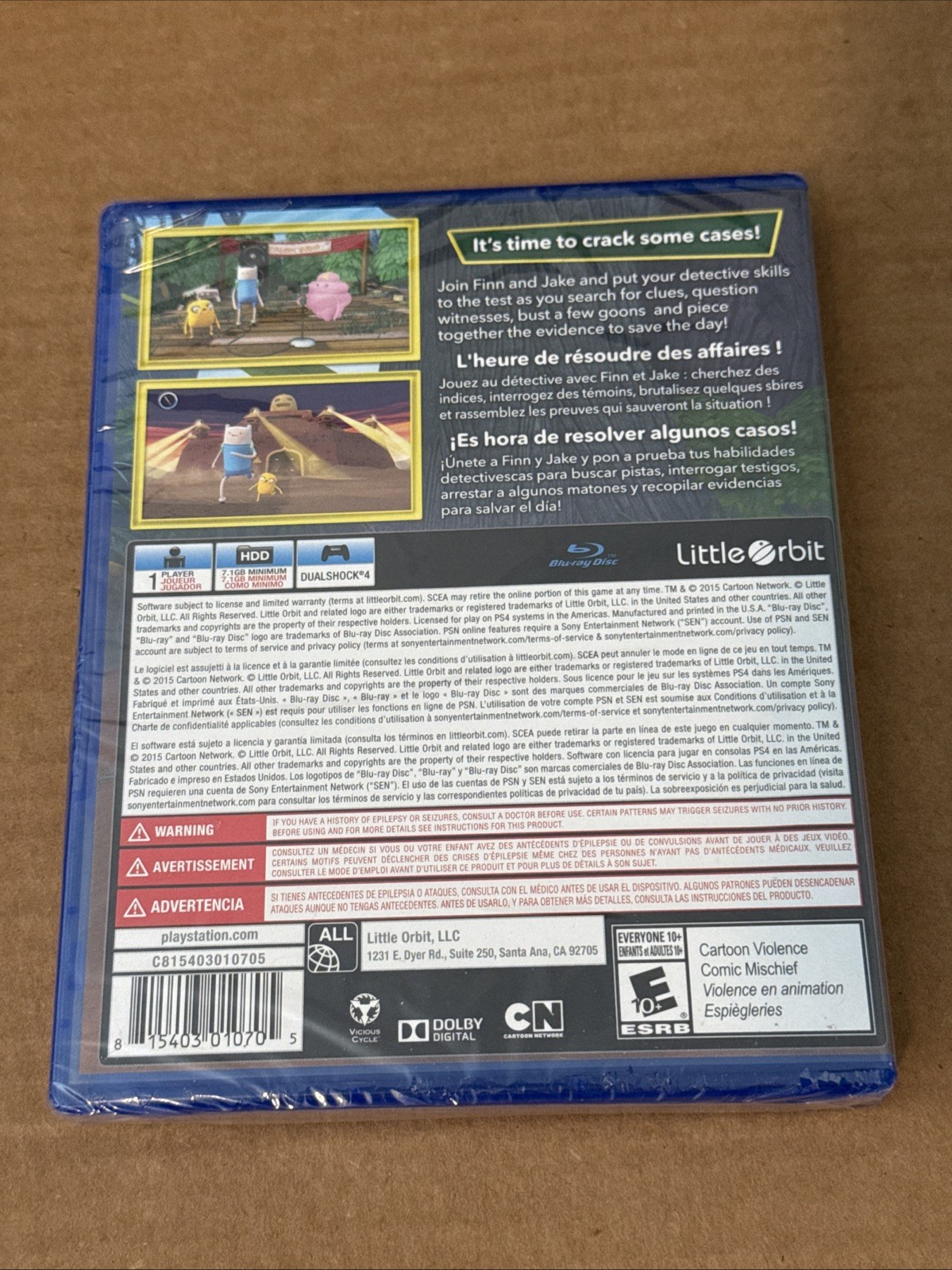 Adventure Time: Finn & Jake Investigations (Sony PlayStation 4, 2015) PS$ NEW