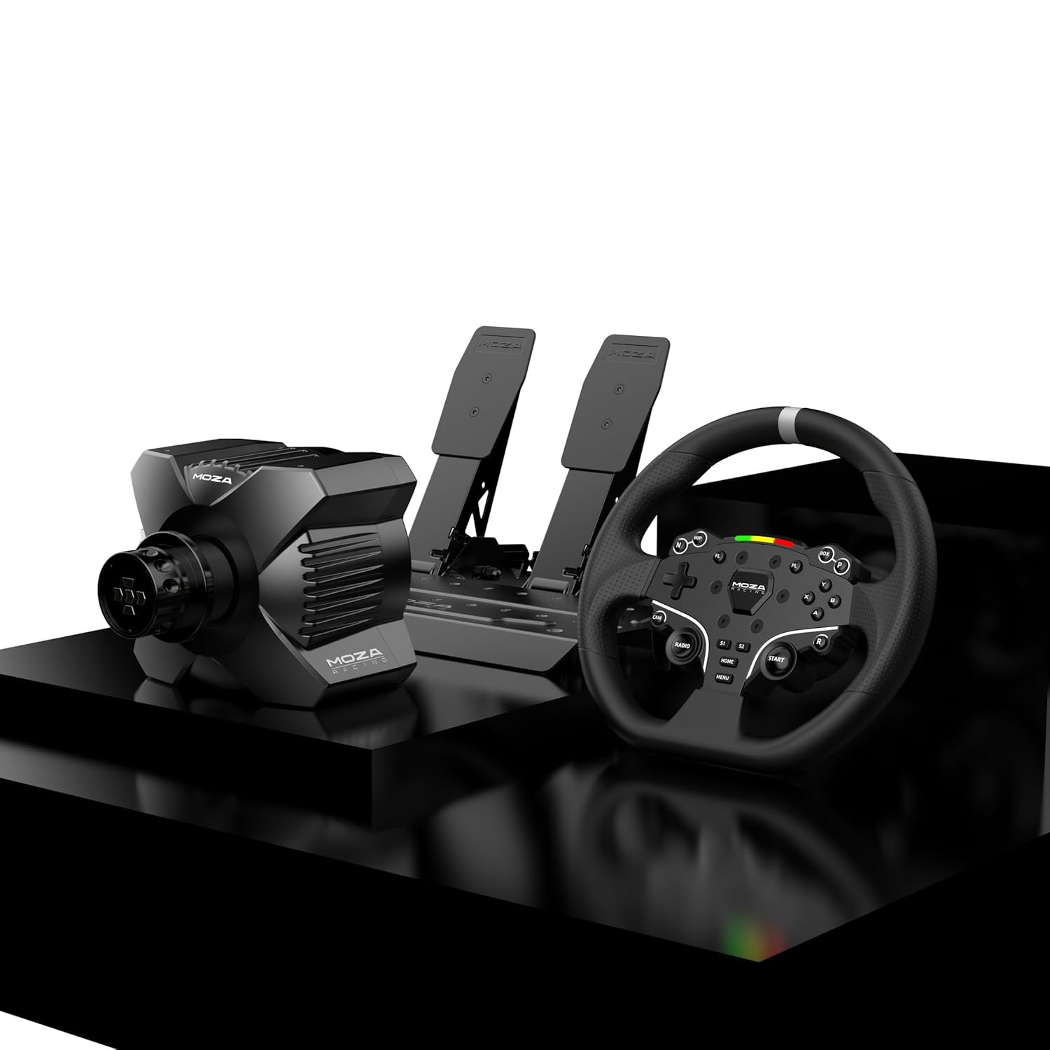 R3 Racing Simulator 4PCS Wheel & Pedals Bundle for PC: R3 Direct Drive Base, ES