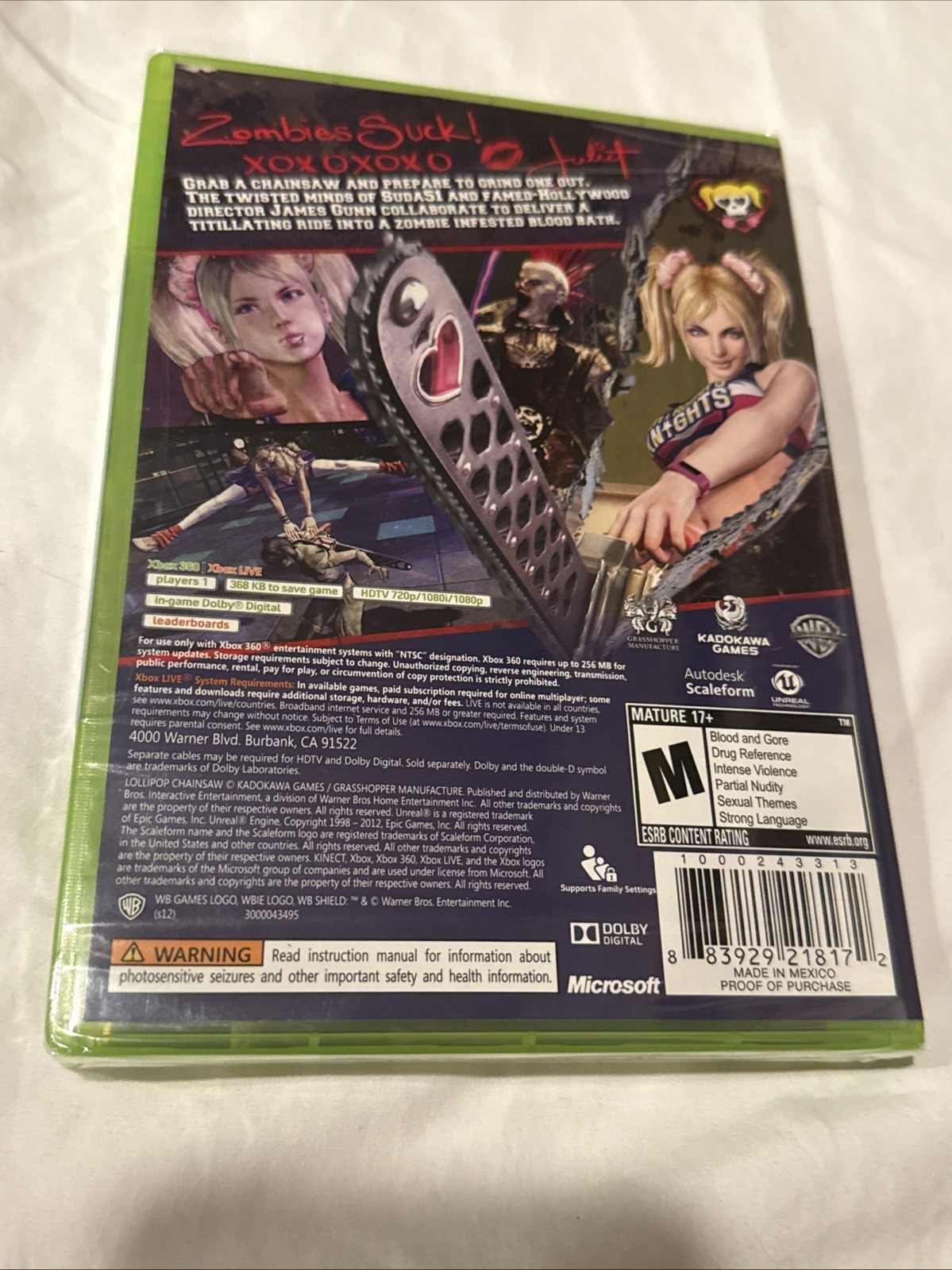 Lollipop Chainsaw – Microsoft Xbox 360-New Sealed!!!