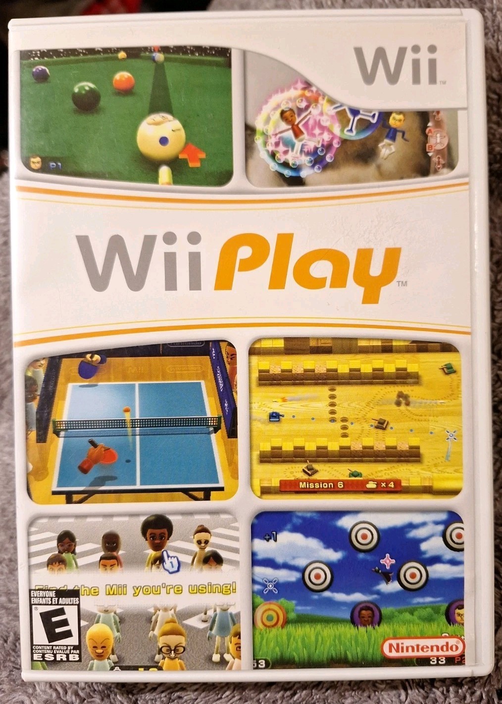 Wii Play (Nintendo Wii, 2007) CIB Complete GUC Tested