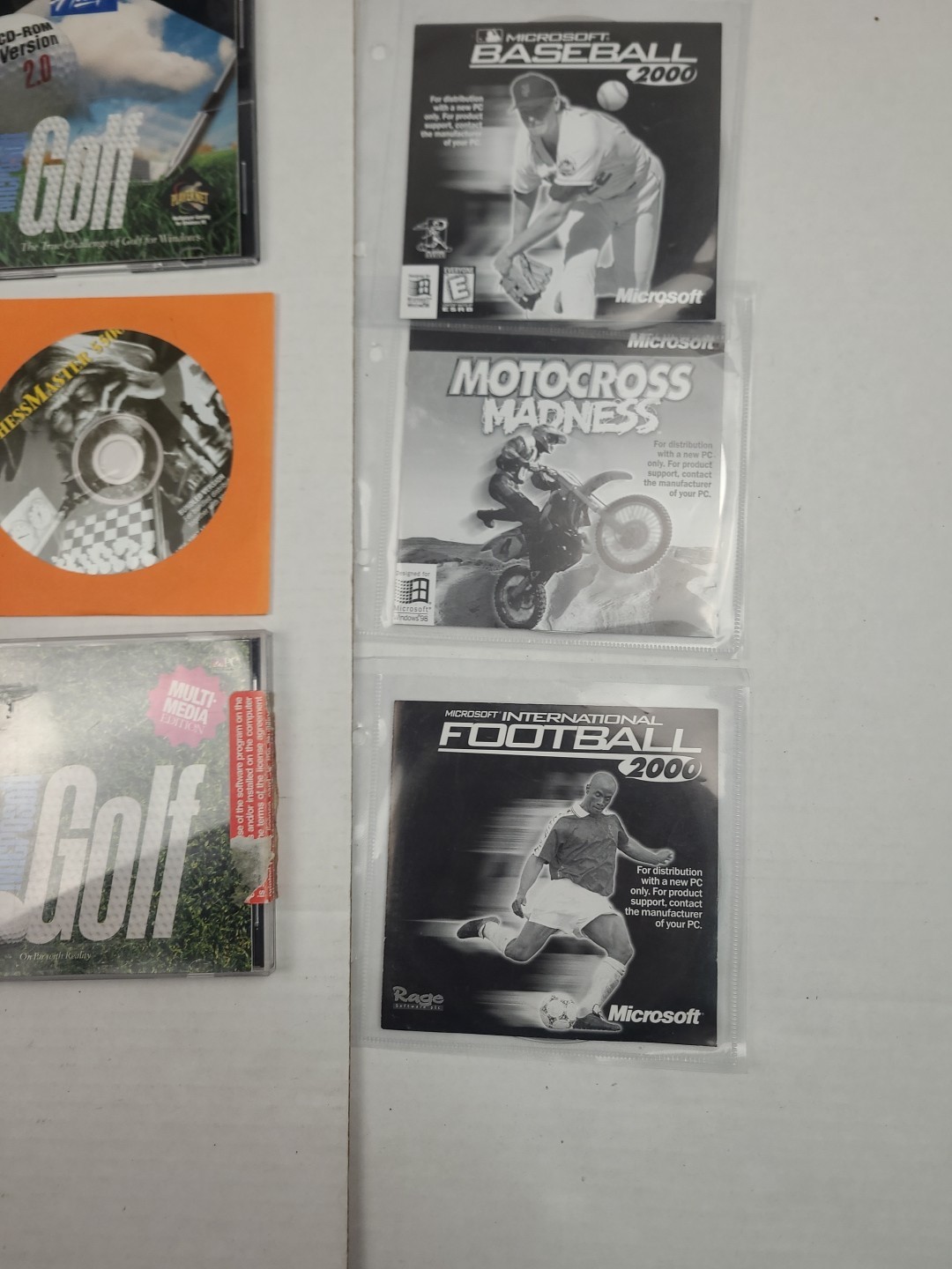 Vintage Lot CD-ROM COMPUTER GAMES DOS Windows Tested Big Box NHL golf Racing