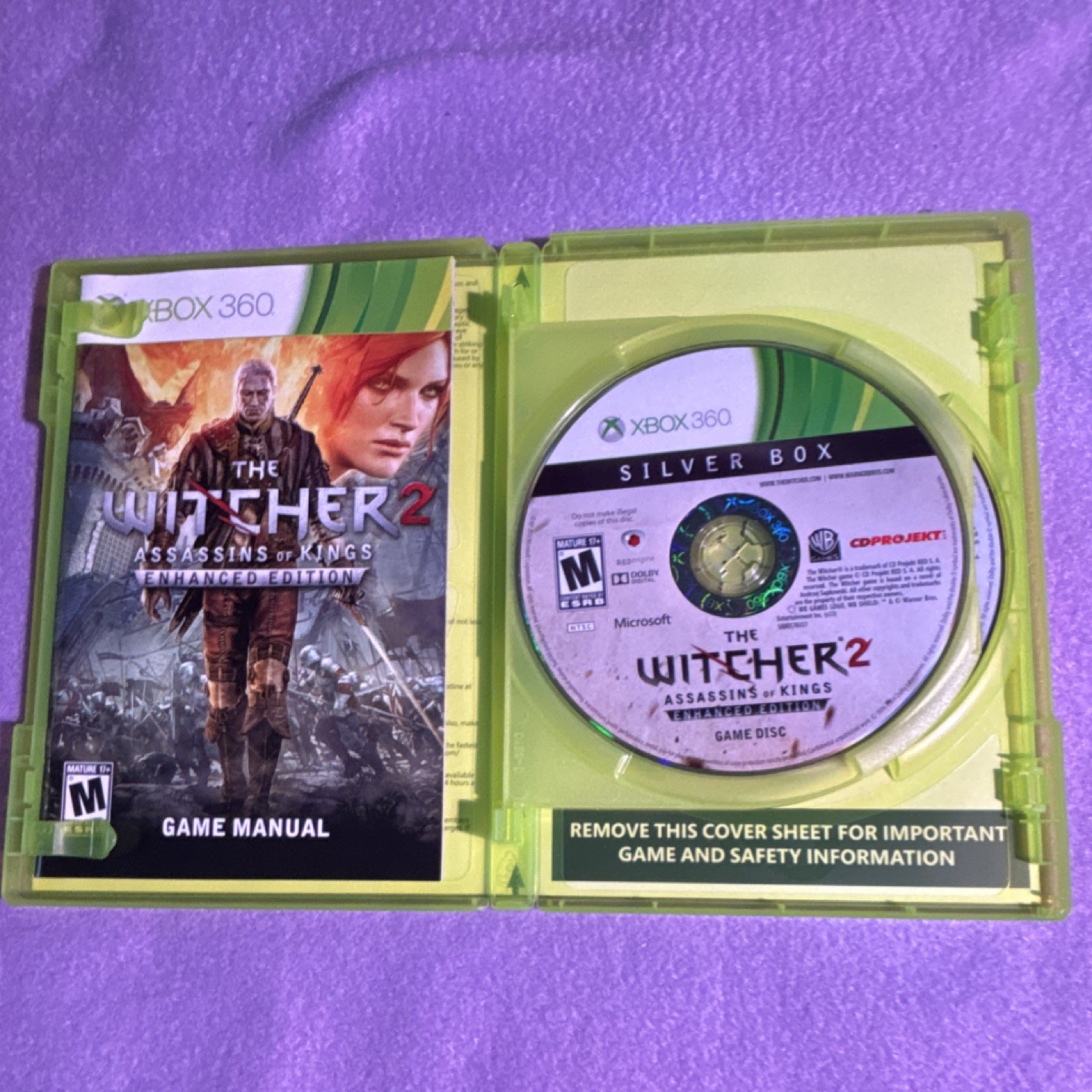 WB Games Witcher 2: Assassins of Kings Enhanced Xbox 360 NTSC-U/C Manual