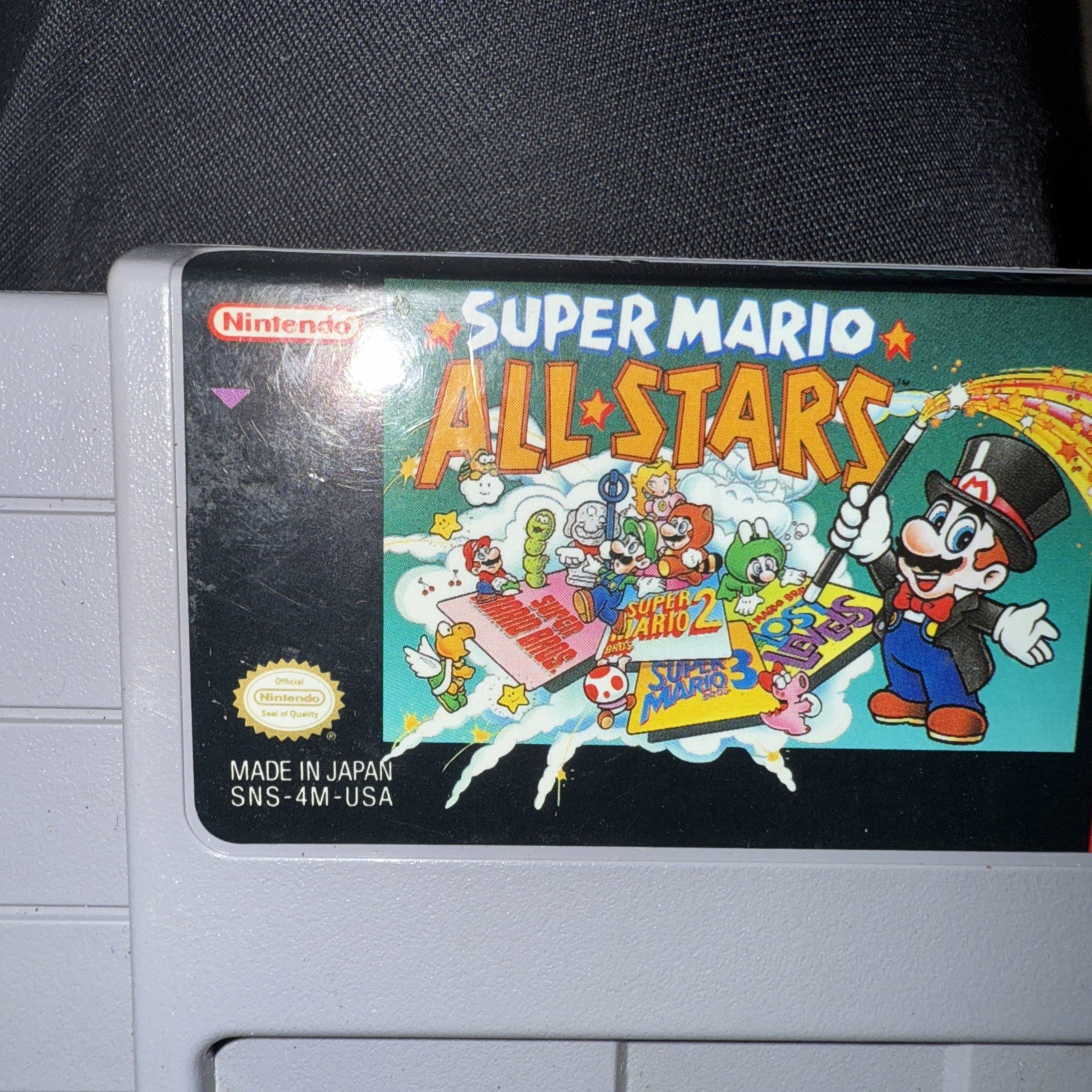 SNES Super Mario All Stars Authentic Tested Works Cartridge Only