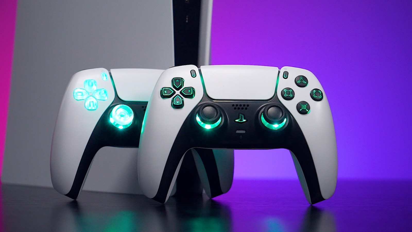 Multi-Color LED D-Pad Thumbstick & Face Buttons Kit for PS5 Controller – 9 Modes