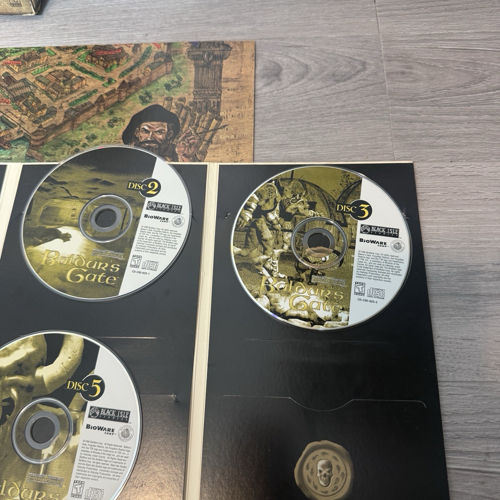 Baldur’s Gate PC Big Box 1998 Complete CIB w/ Map & Manual Authentic Original