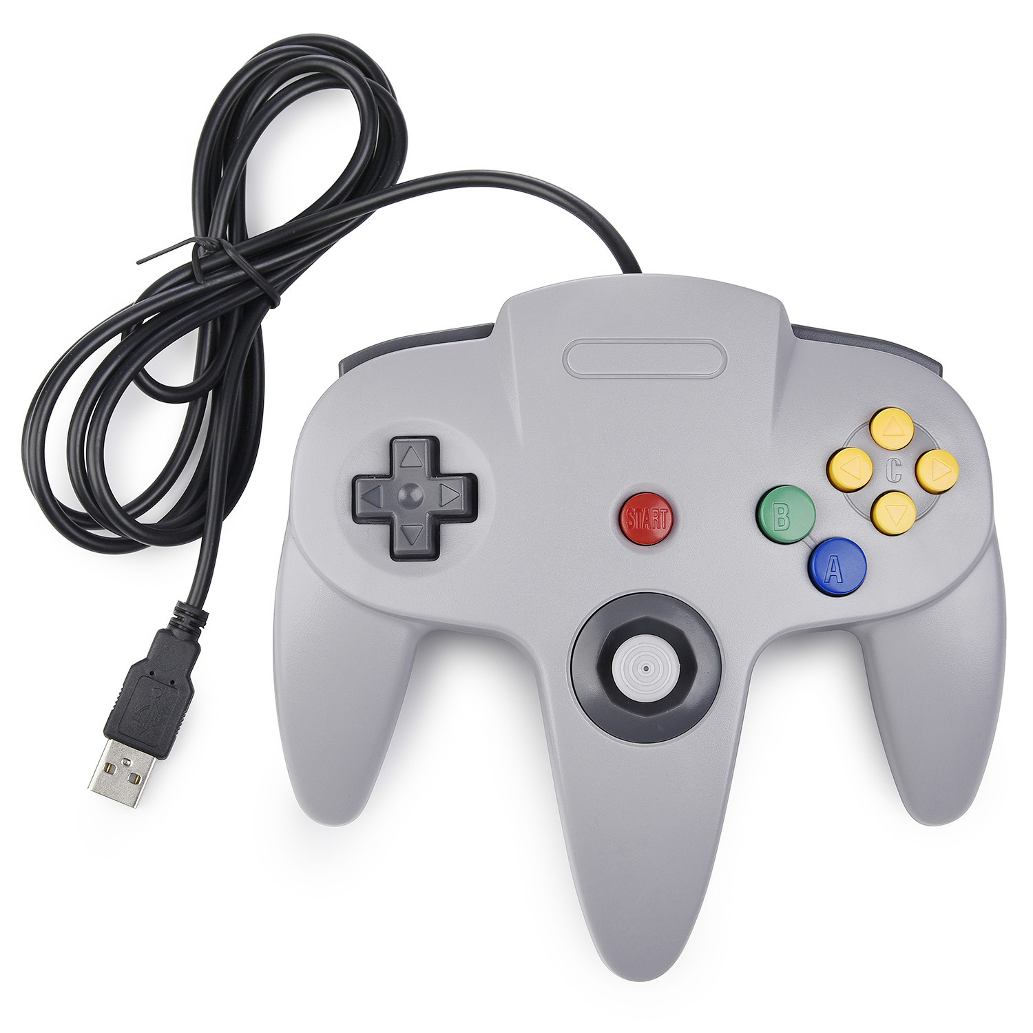 For N64 PC MAC Raspberry Pi Controller Retro Wired USB Classic Games Joystick