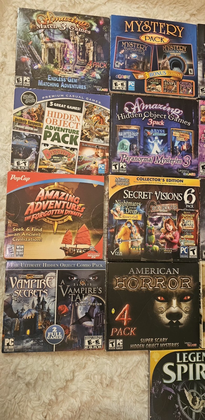2000’s CD DVD ROM Games Lot Of 22 Asst Age Level Games Genres
