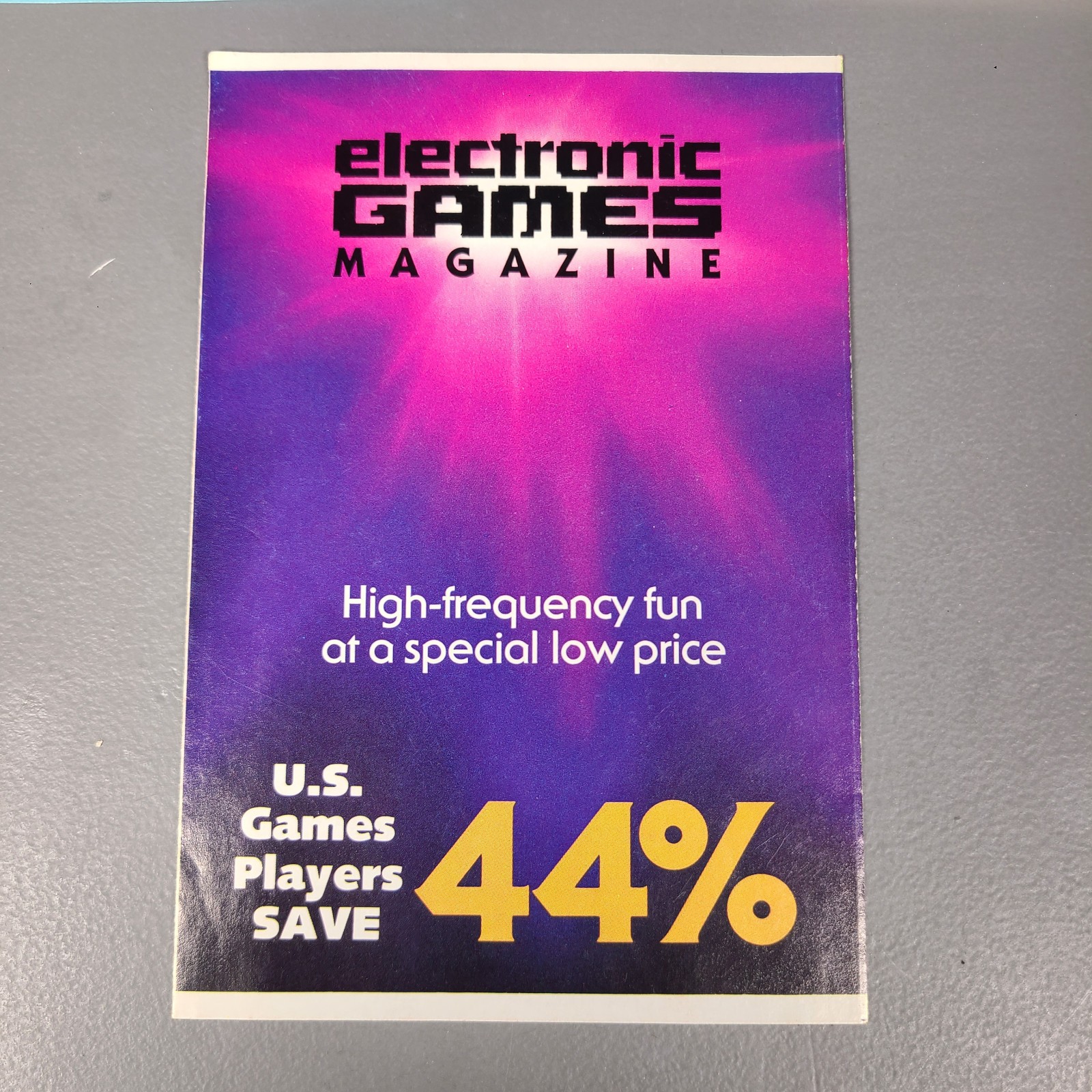 VTG Early 80s U.S. Games Vidtec Warranty Cards & Electronic Games Magazine Promo