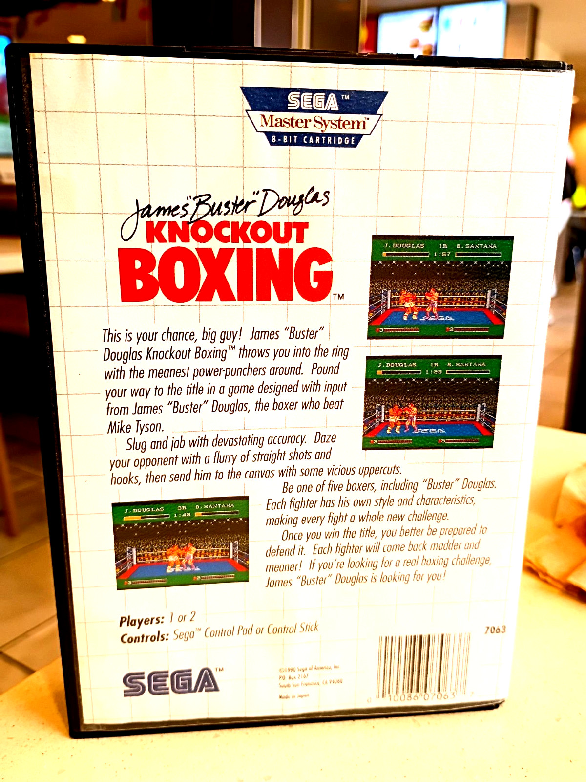 James “Buster” Douglas Knockout Boxing (Sega Master System) Box and Cartridge