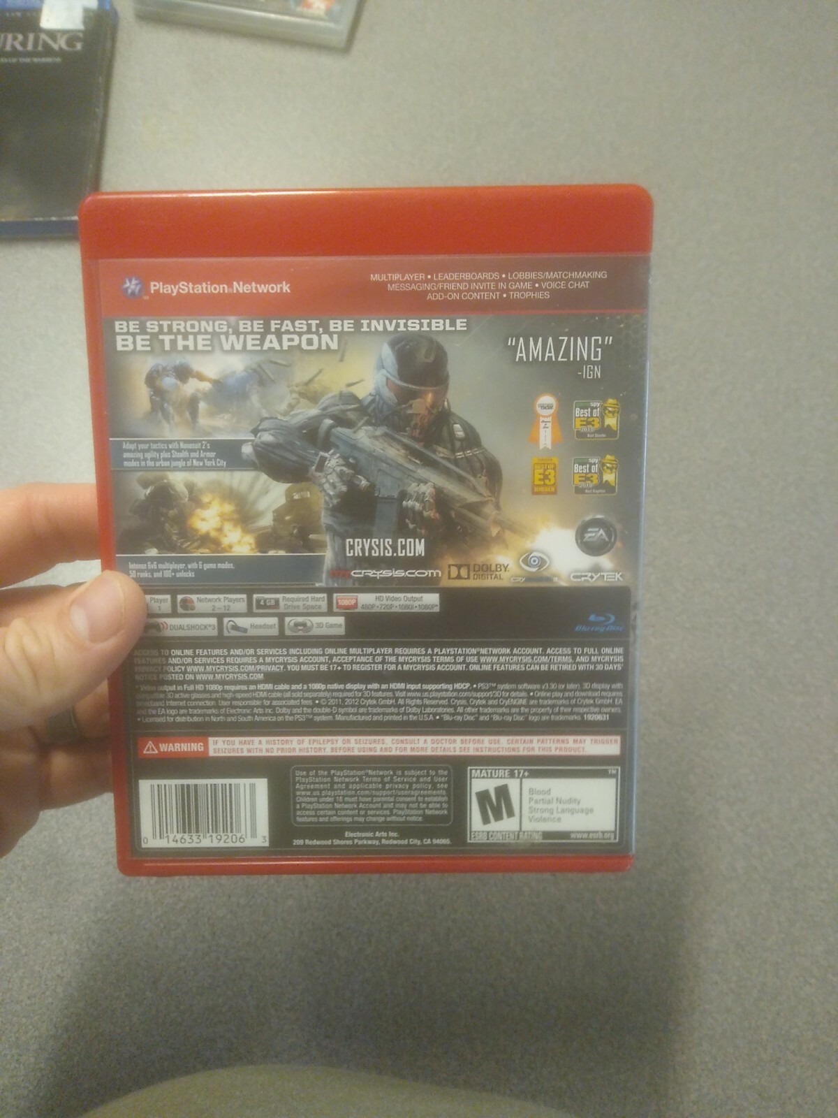 Crysis 2 (Sony PlayStation 3, 2011) PS3 Video Game SEE NOTES