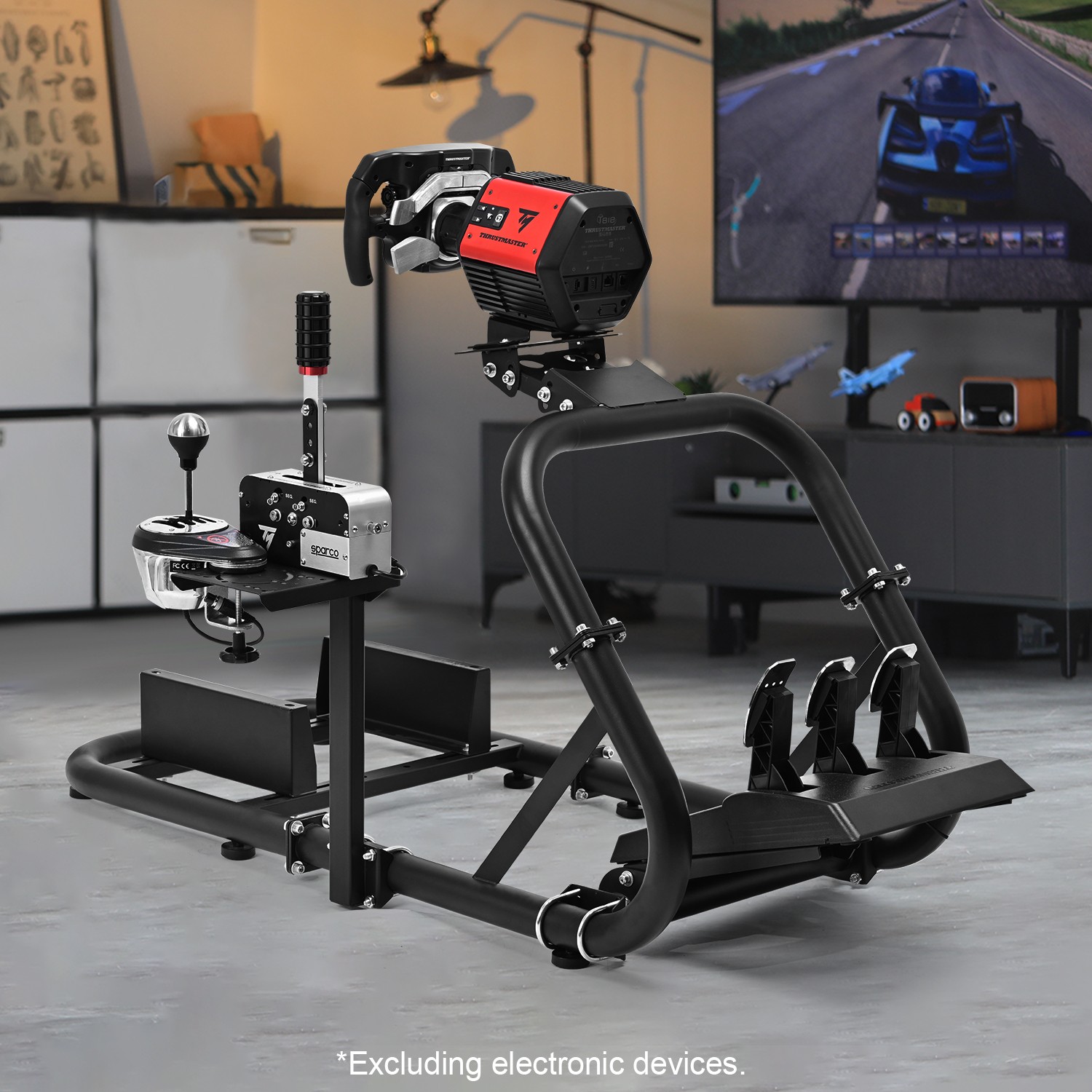Marada Racing Simulator Cockpit with Racing Seat Fit Logitech G29 THRUSTMASTER