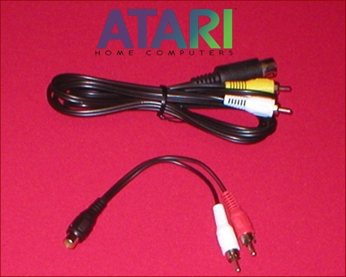 6Ft AV Cable W/ Y Splitter Stereo Adapter for the 65XE 130XE Computer NEW
