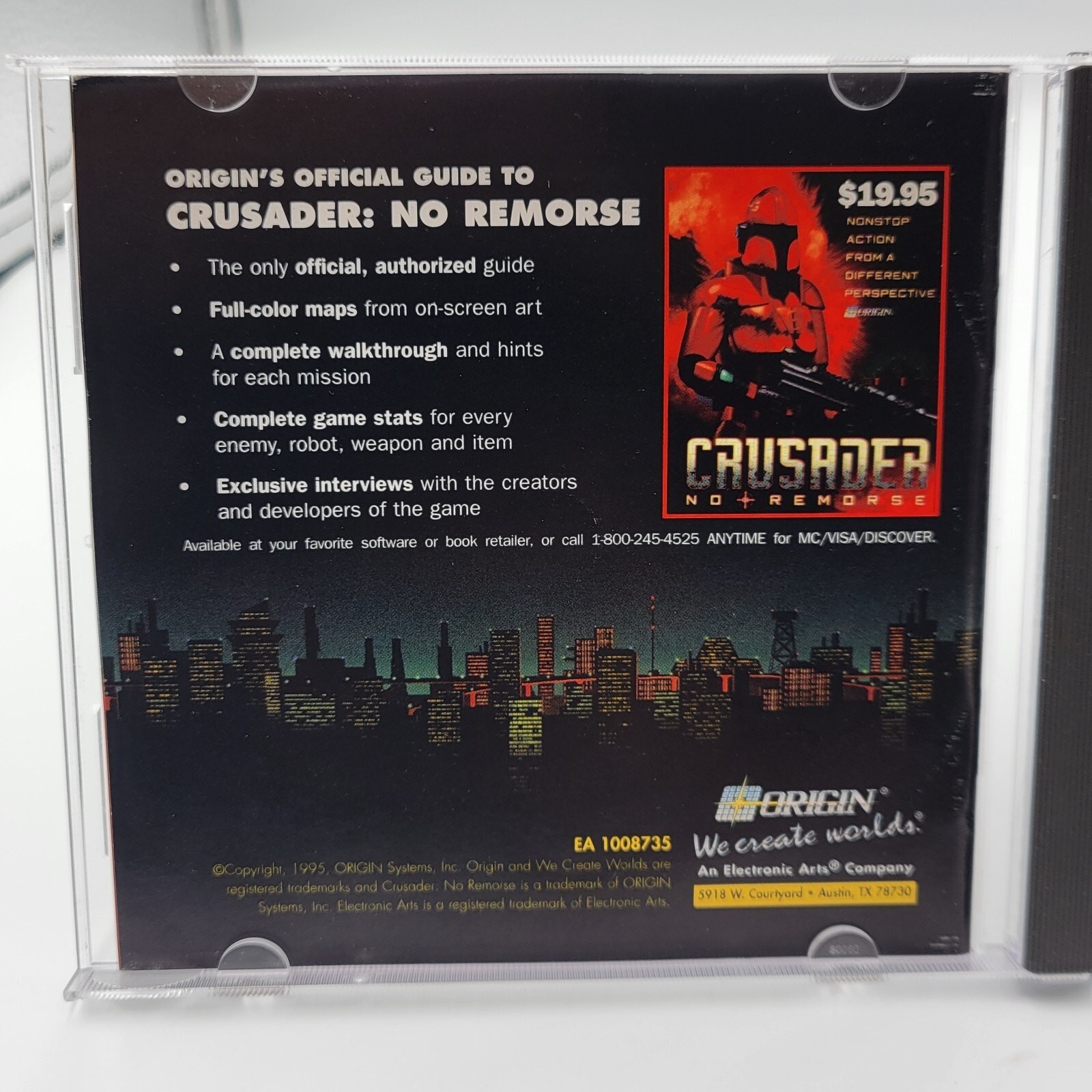 VINTAGE 1995 Crusader No Remorse PC CD ROM Video Game Origin Electronic Arts EA