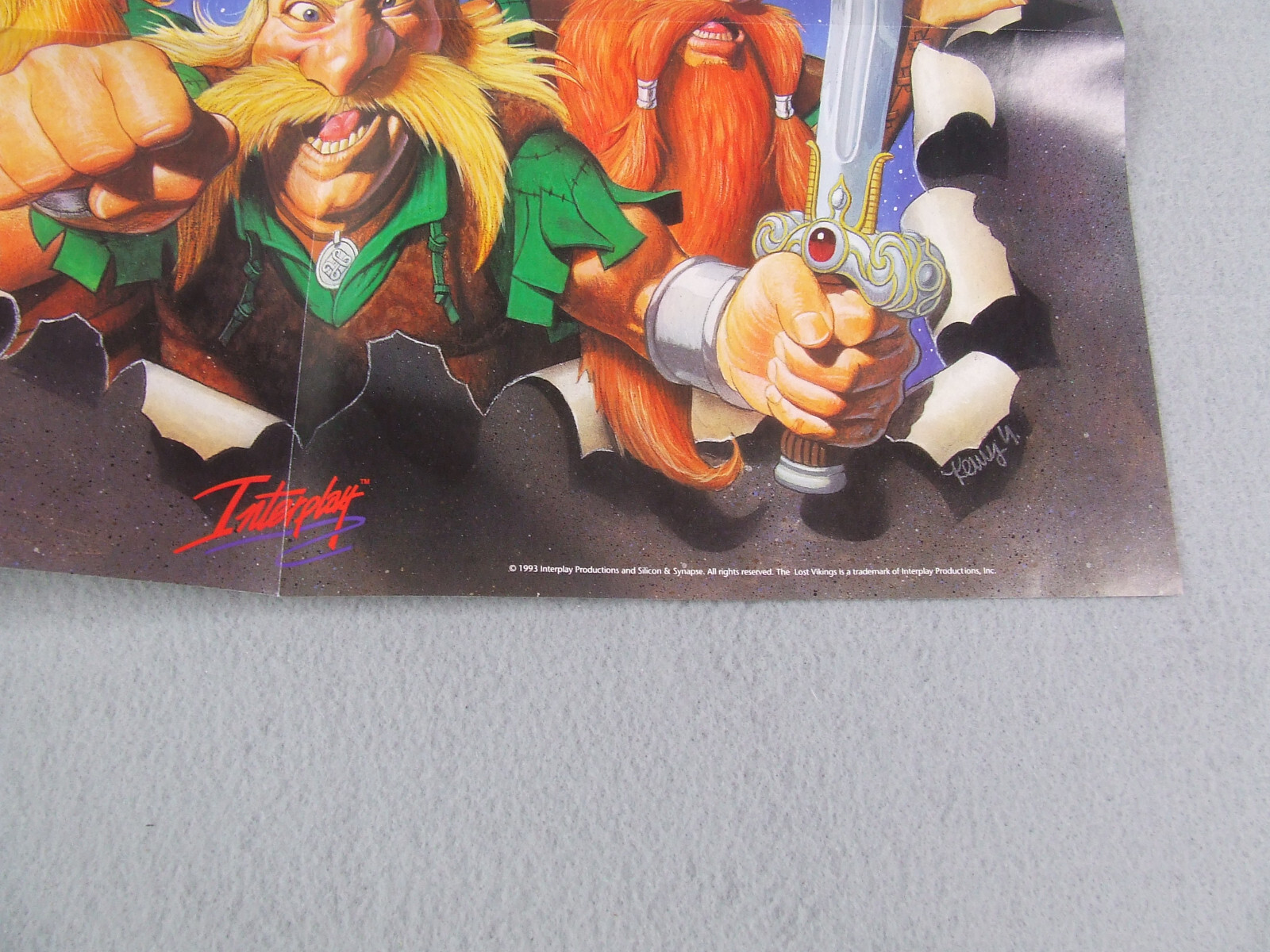 The Lost Vikings Poster 1993 Interplay Productions 17″ x 12″