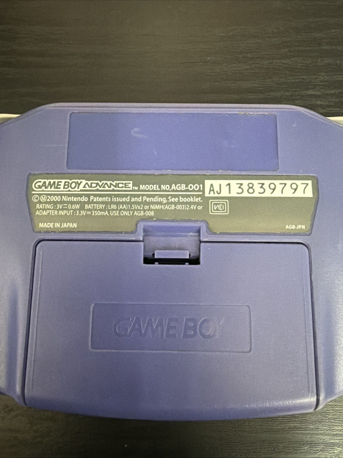 Nintendo Game Boy Advance GBA Violet Console New Screen Overhaul [#010]