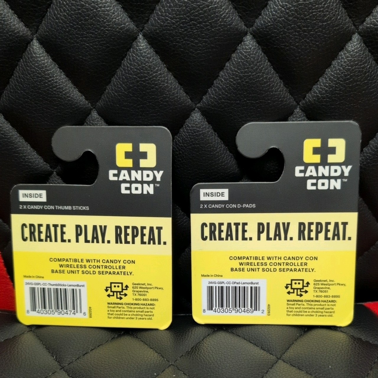 CANDY CON CONTROLLER D-PADS & THUMB STICKS LEMON BURST INTERCHANGEABLE PARTS LOT