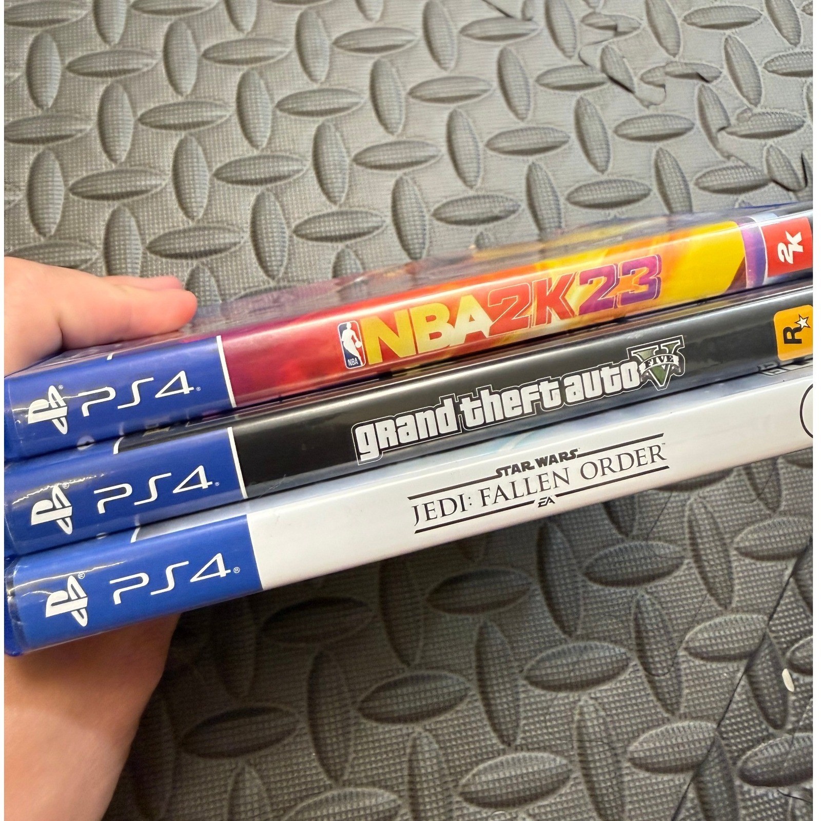 PS4 Game Bundle NBA 2K23 Grand Theft Auto V Premium Star Wars Jedi Fallen Order