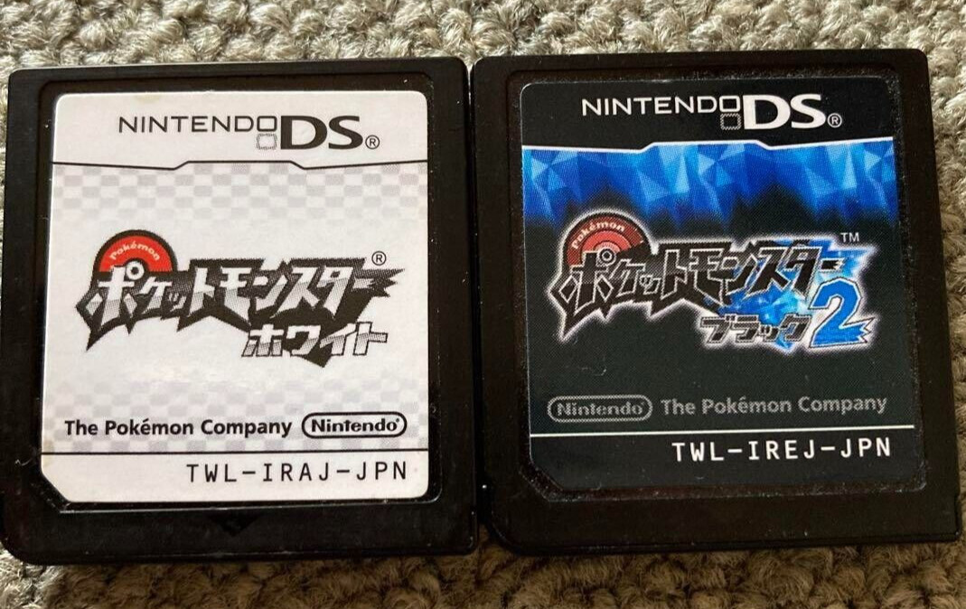 Pokemon Black 2 & White set Nintendo DS Japanese game Cartridge only