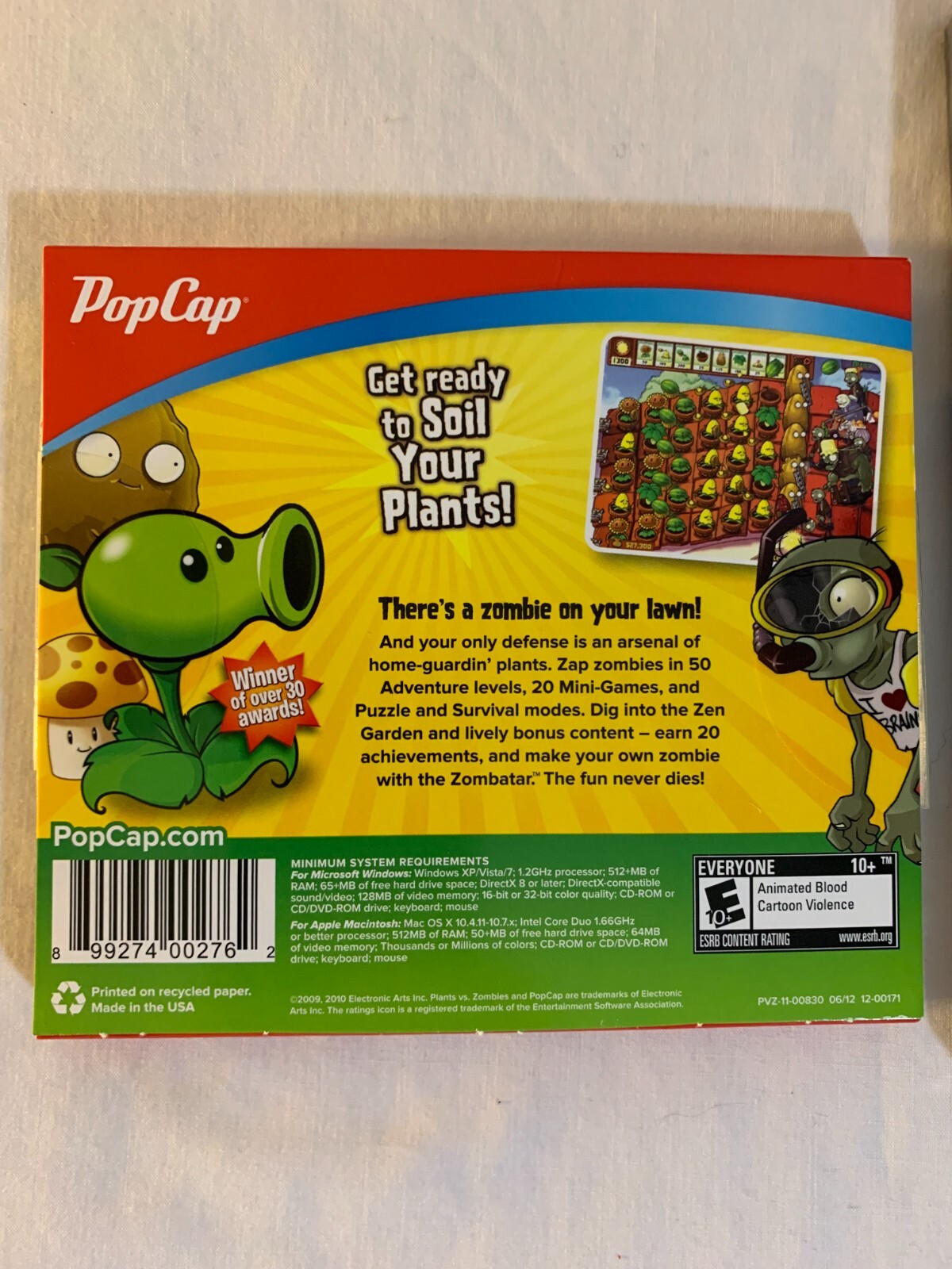 Plants Vs Zombies PVZ Original Rare Sealed for PC & MAC