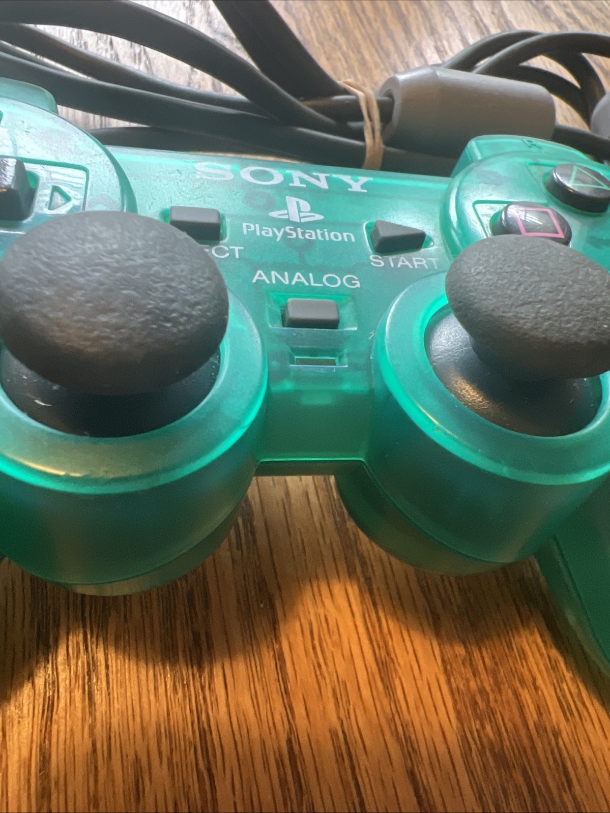 OEM Sony DualShock 2 PS2 PS1 Controller Clear Emerald Green SCPH-1200