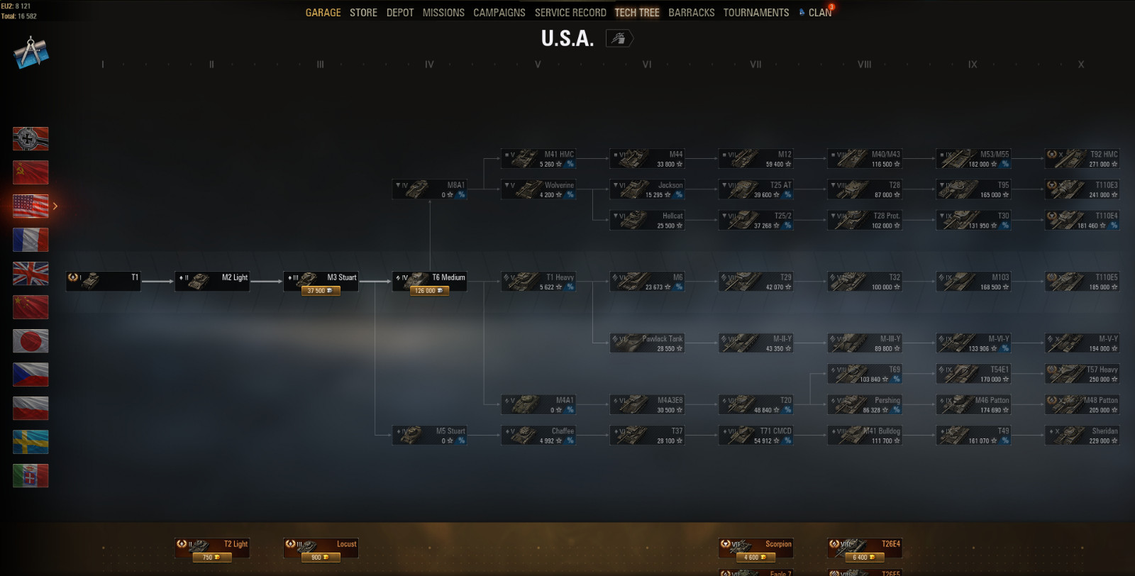 World of Tanks Account a lot of premiums Tier X