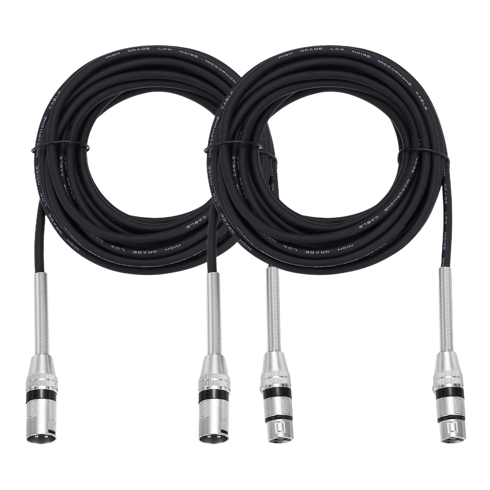 2Pcs XLR to XLR Cable,3-Pin XLR Male to Female Microphone Cable,30 Feet