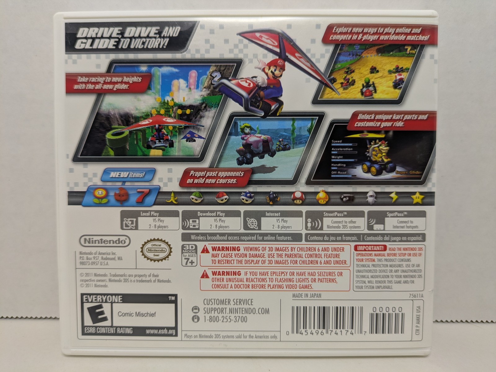 Mario Kart 7 (Nintendo 3DS, 2011) CIB Complete Authentic Tested Working