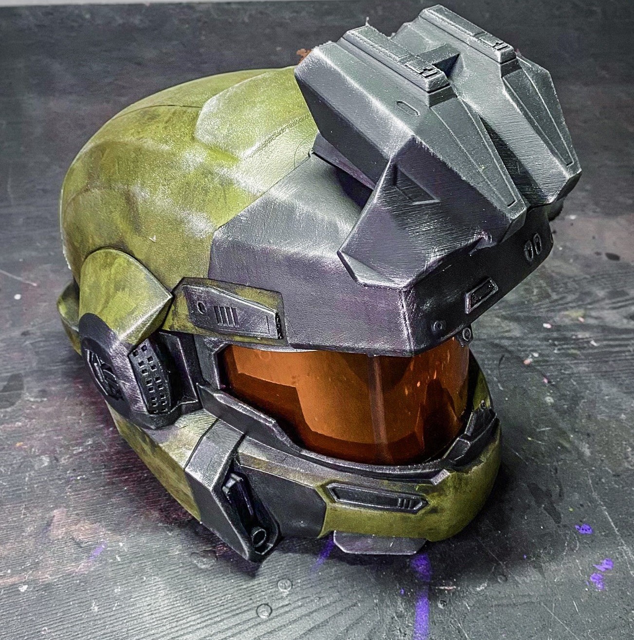 Halo Reach Jorge Helmet 3D Printed & Premade Orange Visor Adult