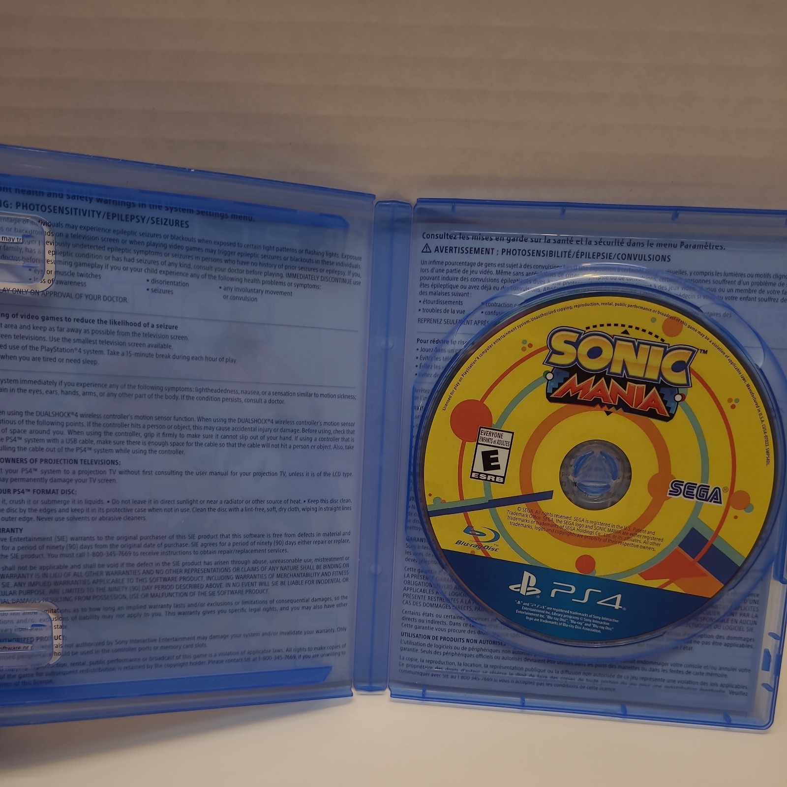 Sonic Mania Sony PlayStation 4 PS4, 2017 SEGA Tested