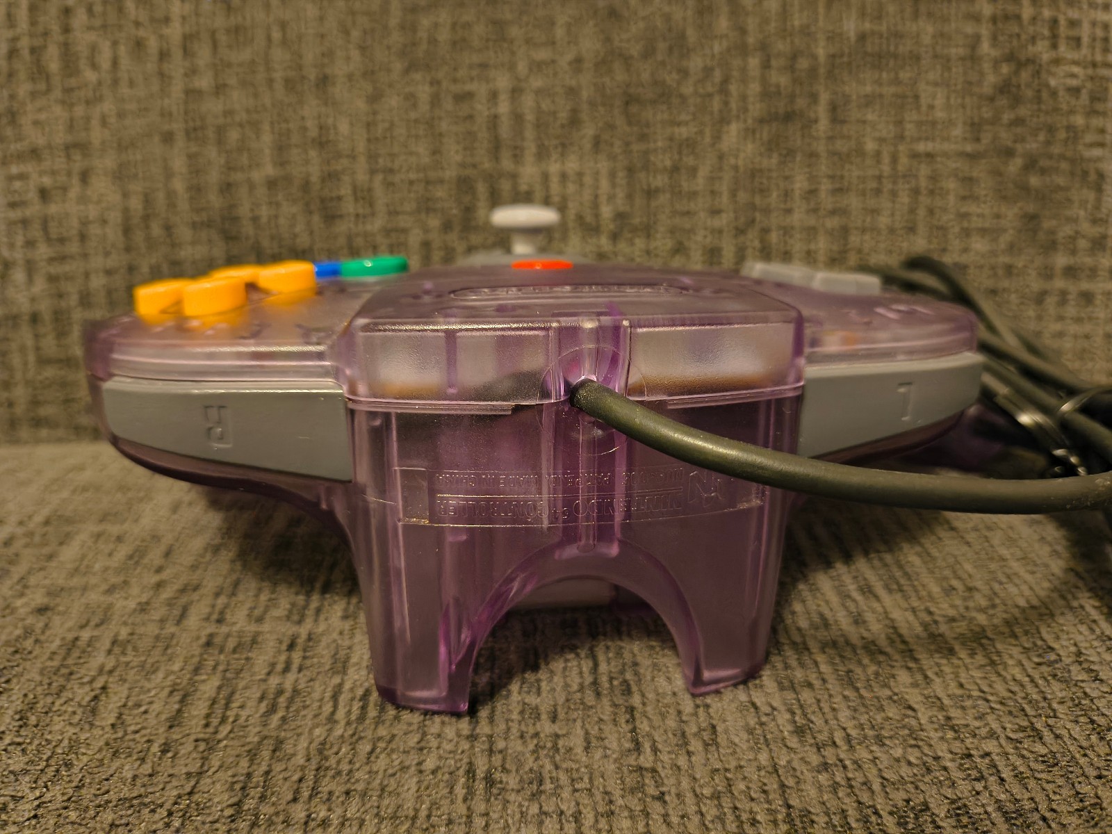 Nintendo 64 controller OEM, atomic purple, working, clean, medium loose stick