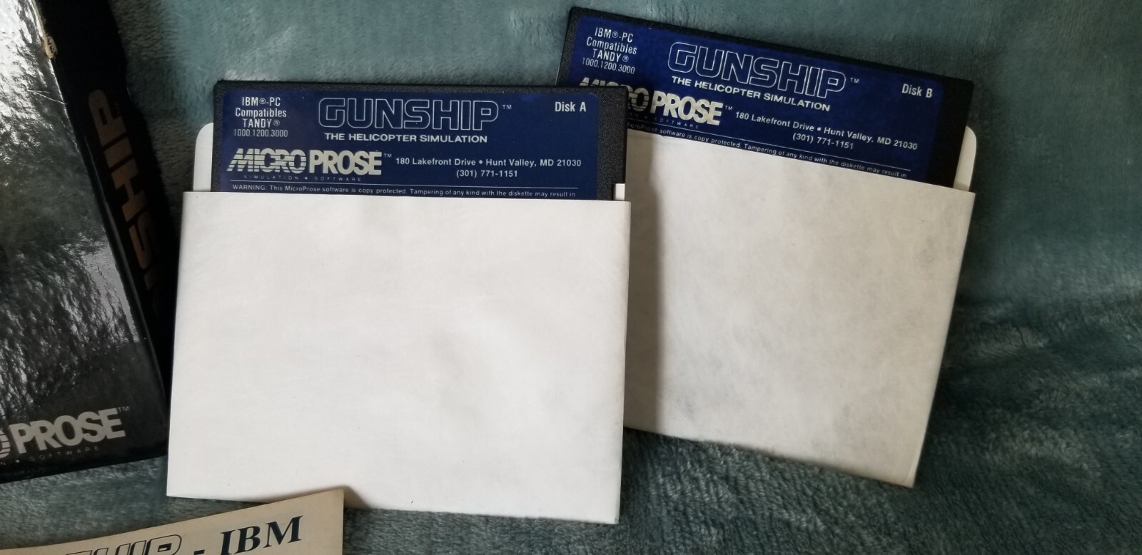 GUNSHIP The Helicopter Simulation Commodore Micro Prose 2 Disks CIB