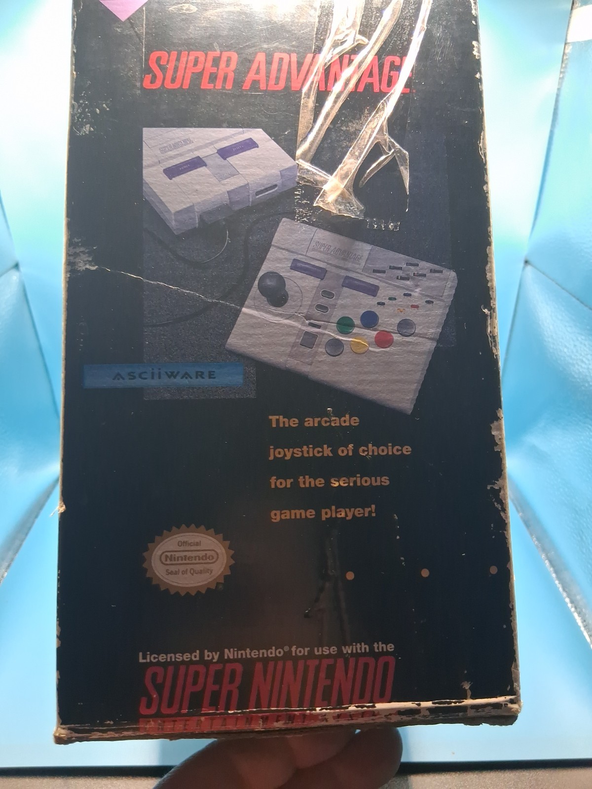 With Box Super Advantage Arcade Stick Controller – Super Nintendo SNES Complete