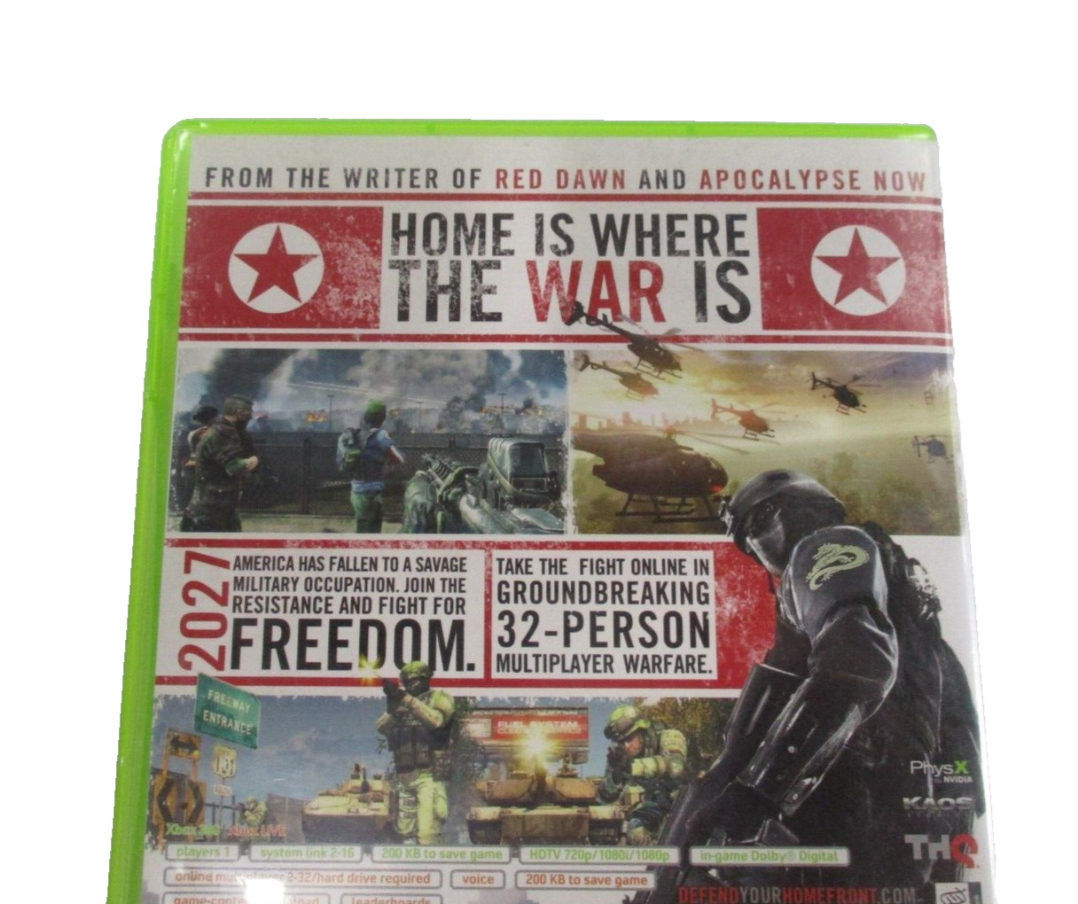 Homefront XBOX 360 MA15+ PAL R4 + Manual 2010 Epic Games Tested