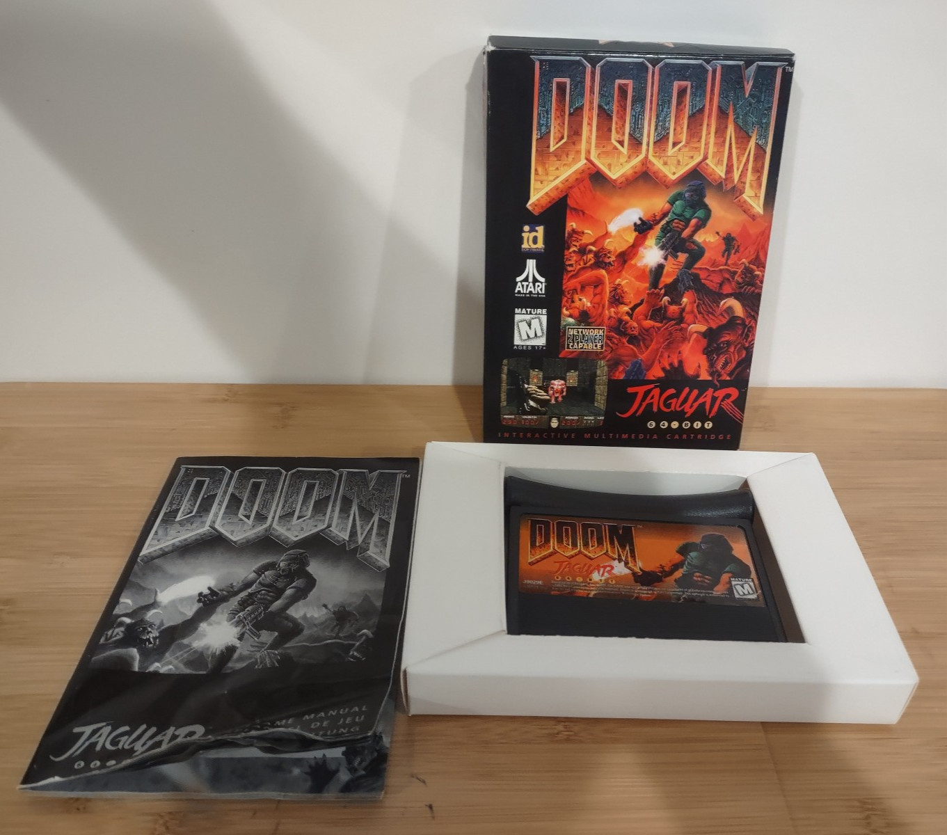 Doom (Atari Jaguar 64-Bit, 1994) (includes game, box, and manual)