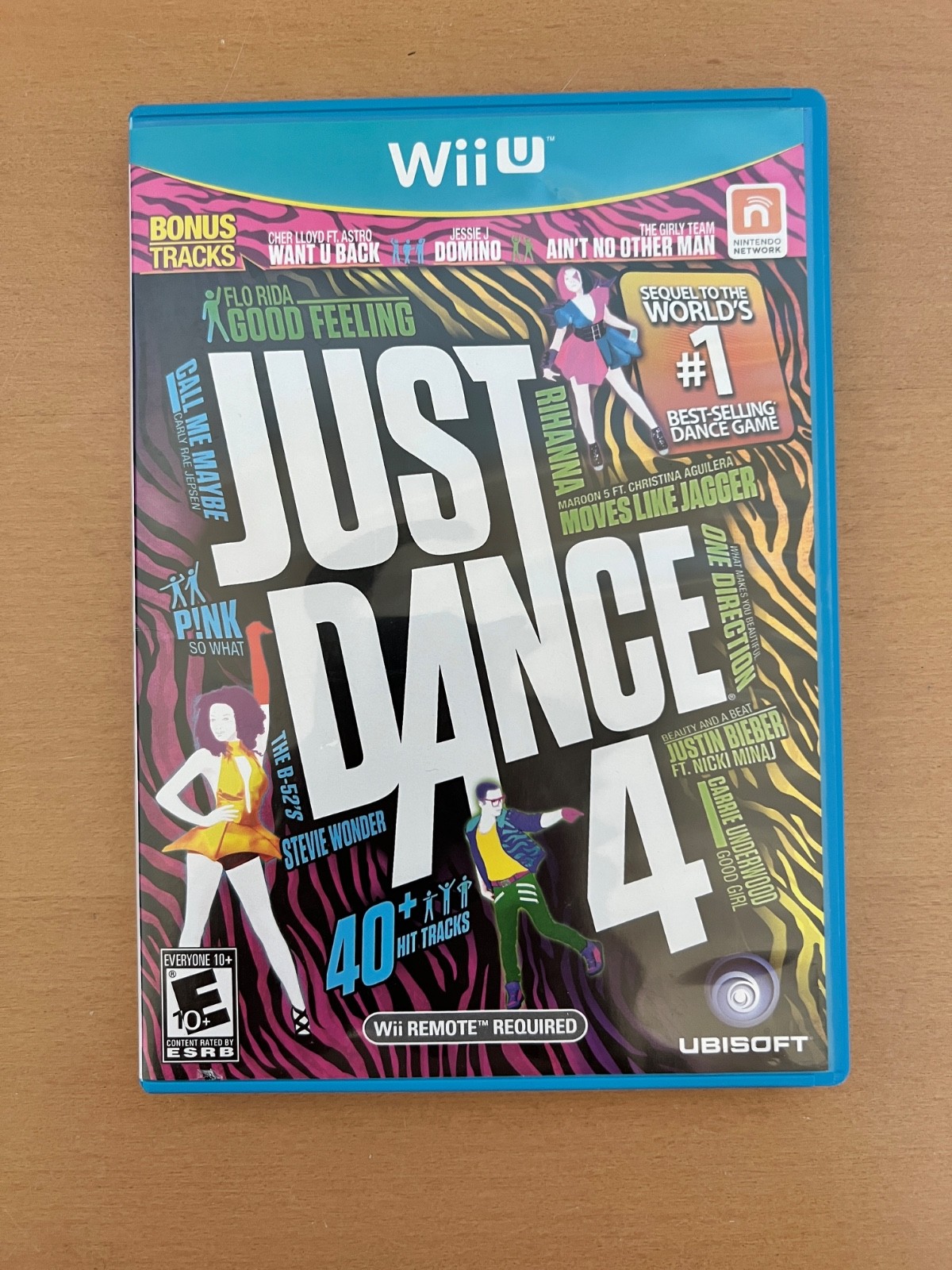 Just Dance 4 Nintendo Wii U Video Game Disc with Case & Manual Tested