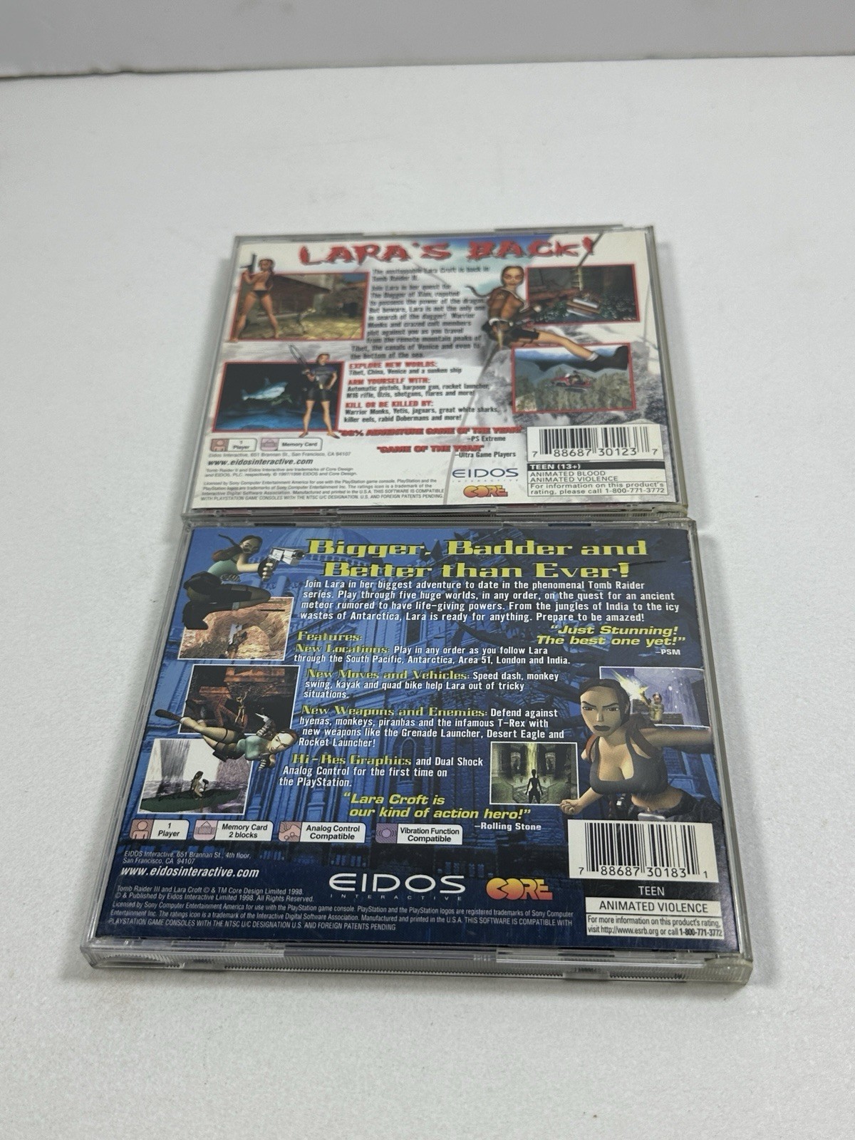 Tomb Raider 2 & 3 Ps1 – Black Label Tested!